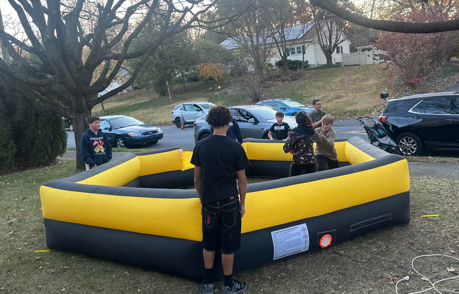 17FT Gaga Ball Pit Portable,Inflatable Gaga Ball Pit with Blower for Indoor Outdoor School Family Activities Giant Inflatable Sport Games for Kids and Adult customer photo 1