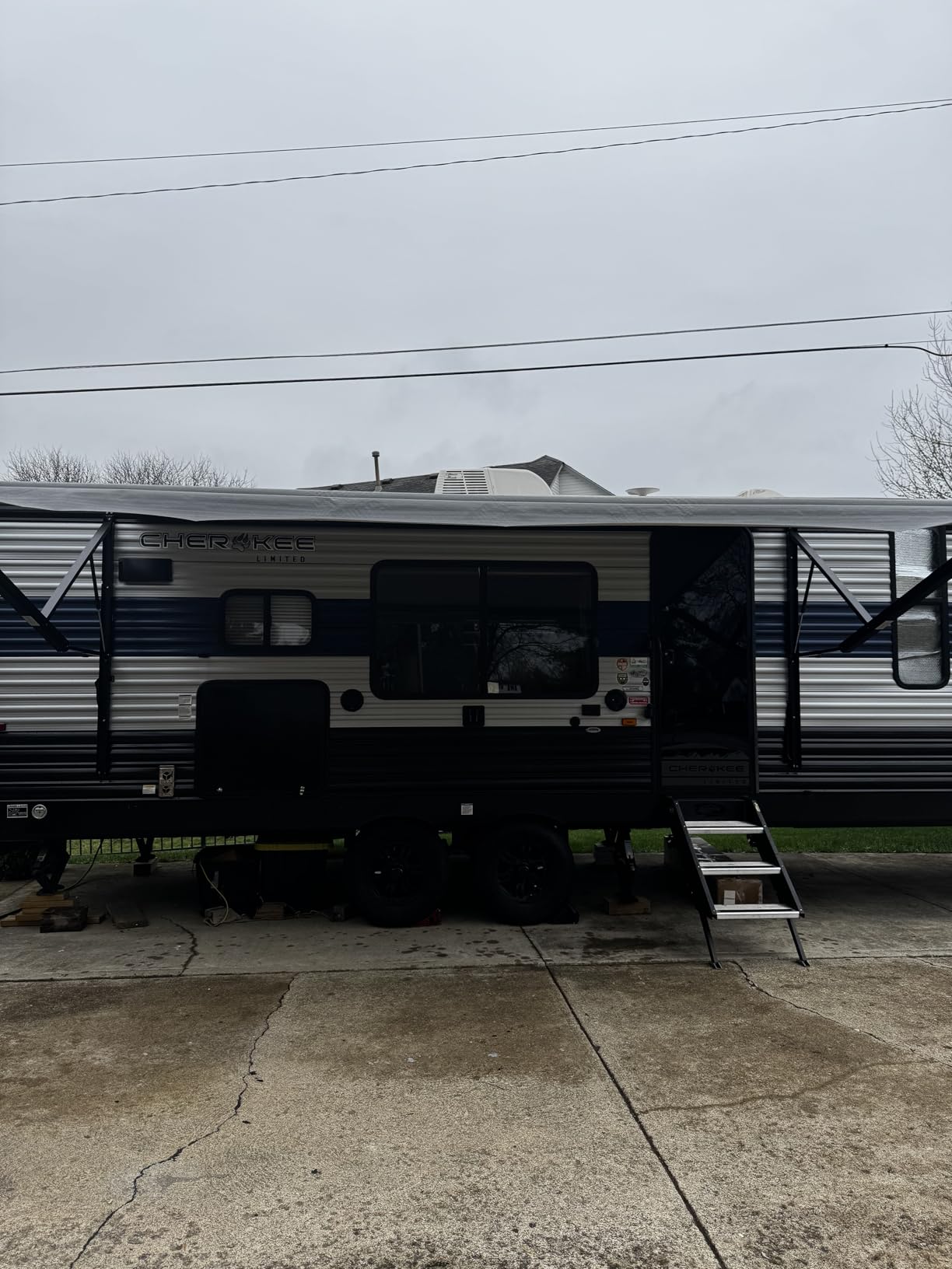 Suncode RV Awning for RV&Camper-Motorized RV Awning,Electric Camper Awning Complete Kit-16x8Ft-White Frame &Sliver Fade customer photo 2