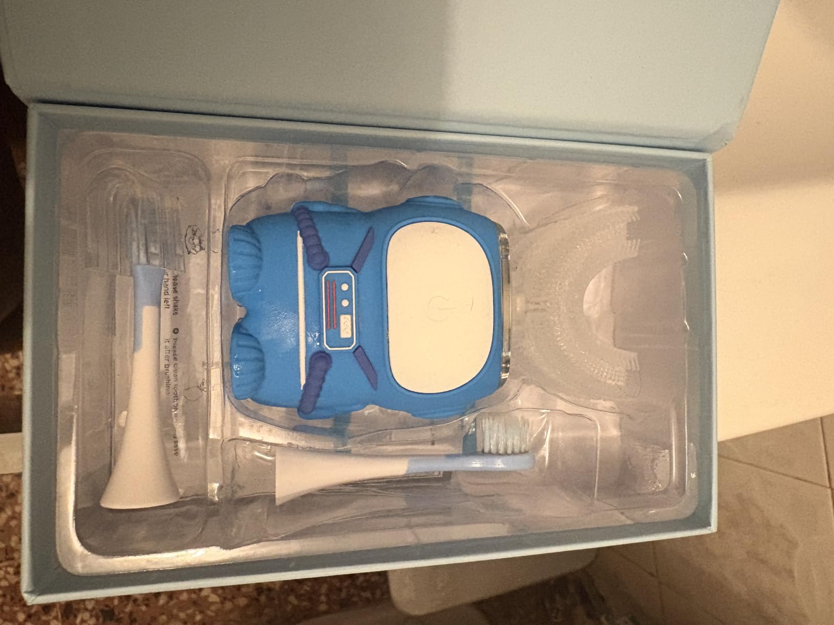 RexCodar Ultrasonic Kids U Shaped Electric Toothbrush,4 Brush Head,Age 6-12 customer photo 2