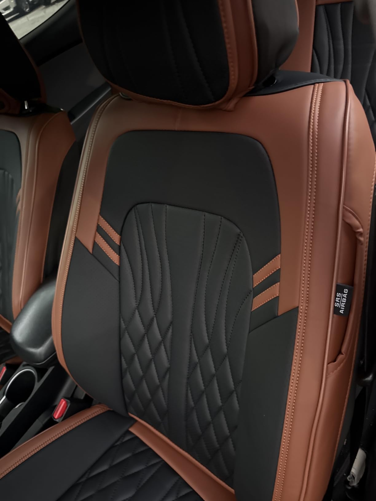 MINGBRON Leather Car Seat Covers,Car Seat Protector Waterproof,Seat Covers Full Set, Car Seat Protectors 5 Seats,Automotive Seat Covers Fit Most Cars Wine Red customer photo 1