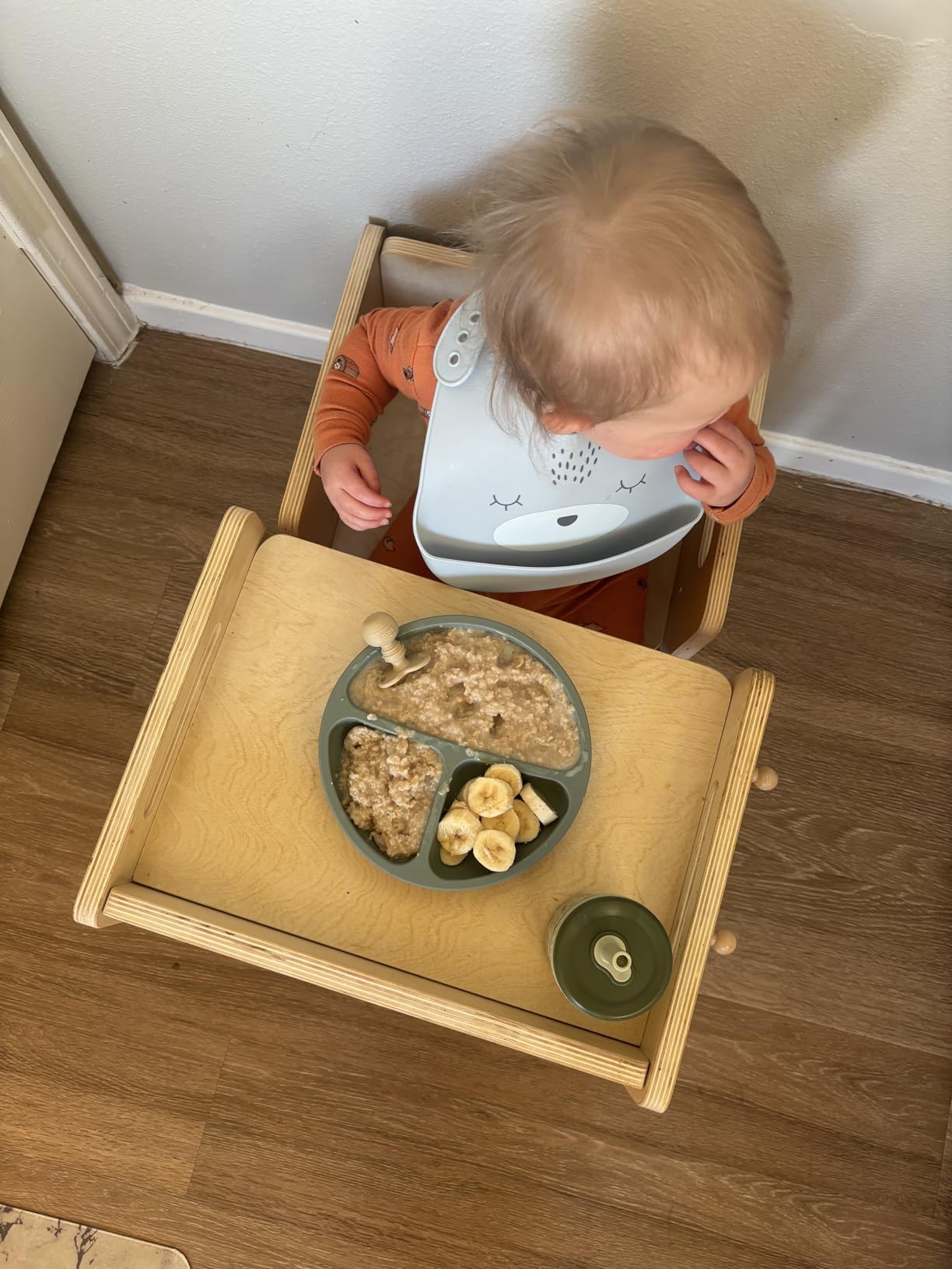 Montessori Weaning Table and Chair Set, Adjustable Wooden for Toddlers customer photo 2