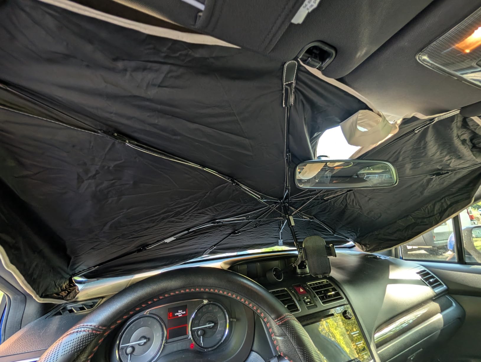Nmoiss 2026 Windshield Sun Shade Umbrella [Vinyl Coating Heat Shield] customer photo 1