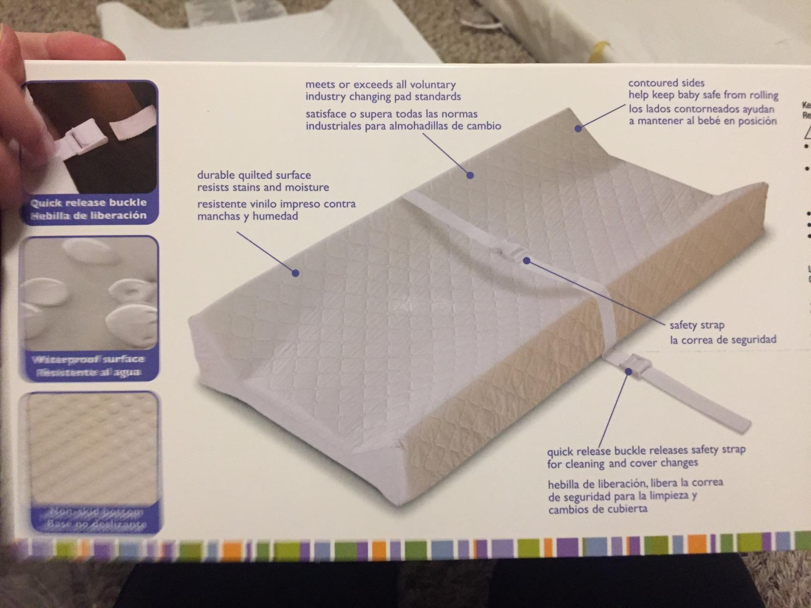 Ingenuity Contoured Changing Pad – Includes Waterproof Changing Liner and Safety Fastening Strap with Quick-Release Buckle customer photo 1