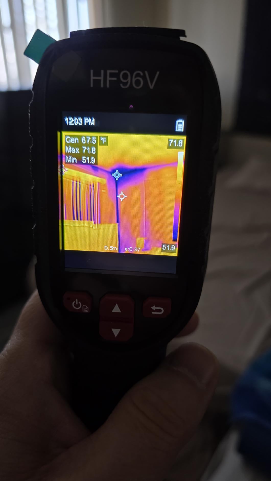 HF96V Thermal Camera with Visual Camera & Laser Pointer, Intelligent Scene Detection, 240 * 240 Super Resolution Thermal Imaging Camera,25 Hz, 50° FOV, -4°F to 1022°F, IP54 Infrared Camera customer photo 2