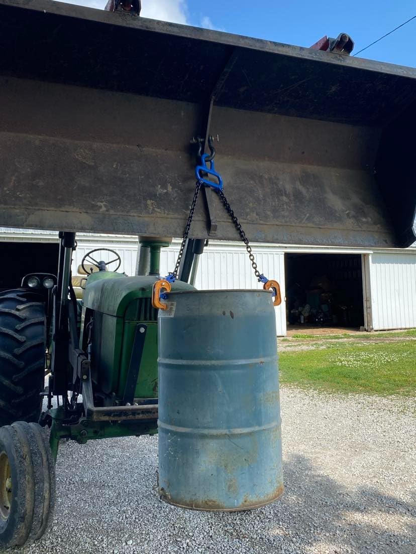 55 Gallon Drum Lift - Chain Drum Lifter - 2200 lb Capacity - Improved Multi-Purpose Top Lifting Ring - Designed to Lift 30 and 55 Gallon Drums, Closed Metal/Plastic Drums customer photo 2