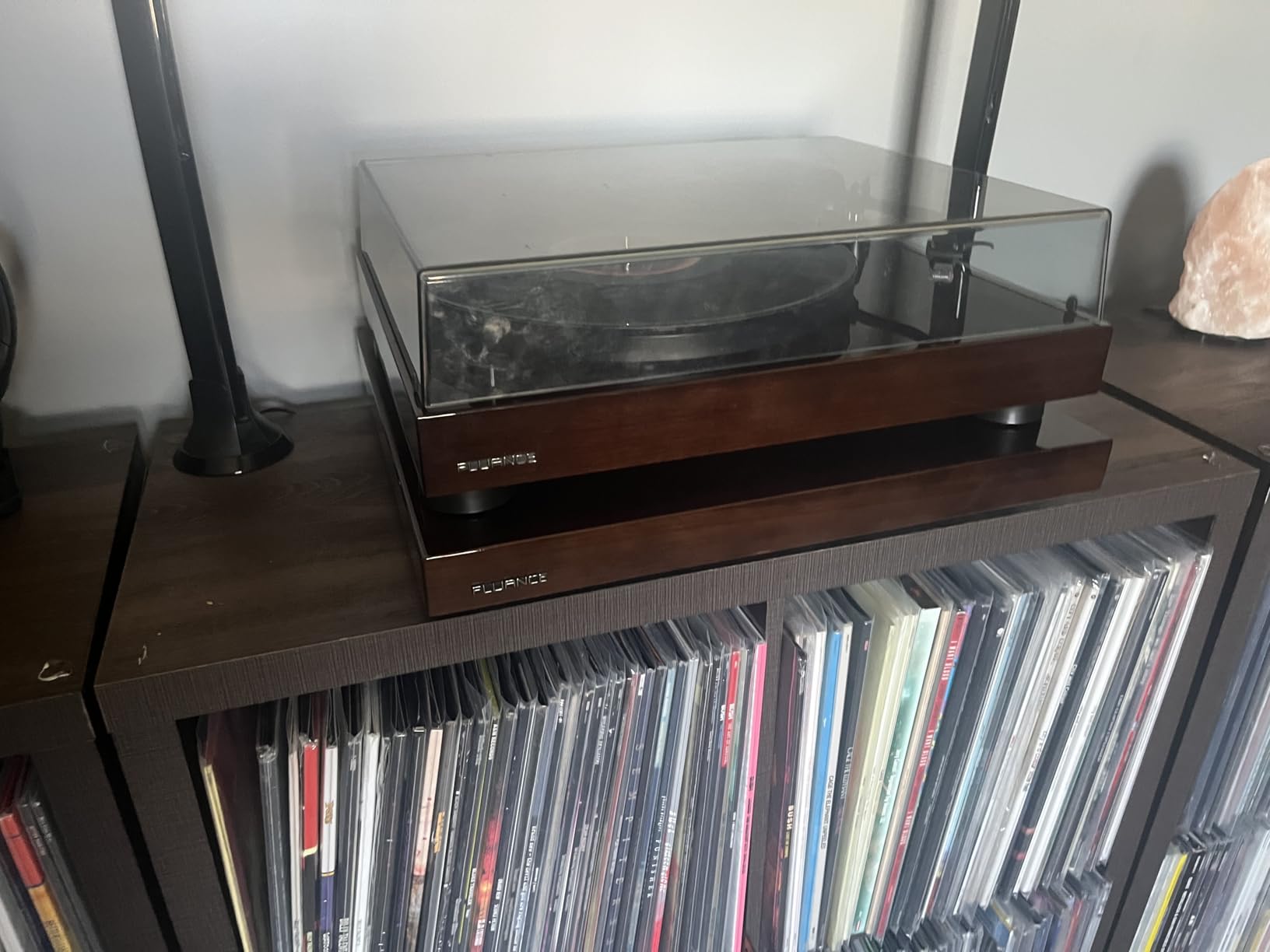Fluance IB40 Turntable Isolation Base Anti-Vibration Wood Platform for Enhanced Sound Clarity and Superior Damping with Height Adjustable Feet, Bubble Level, Universal Compatibility- Natural Walnut customer photo 2