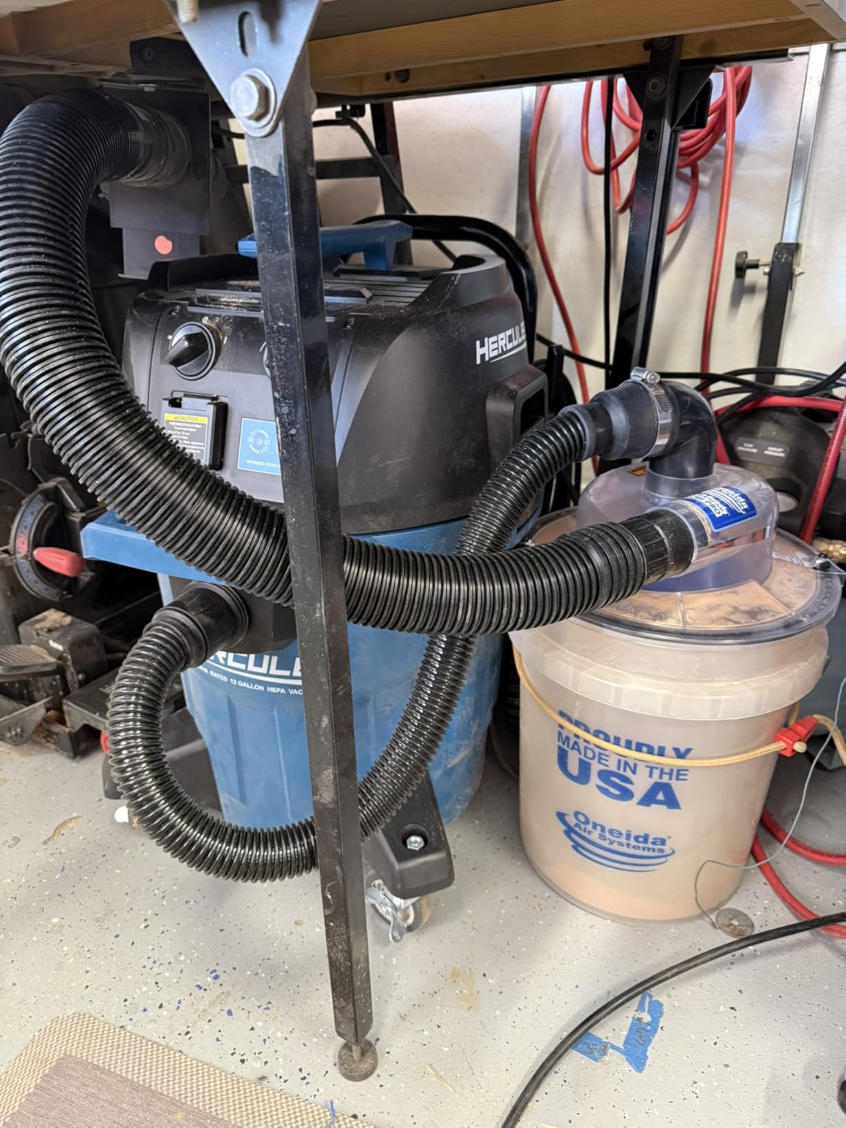 Dust Deputy Low-Pro Plus Cyclone Dust Separator - Engineered High Flow Wet/Dry Vacuum Kit - Fits Standard 5 Gallon Buckets - 2.5