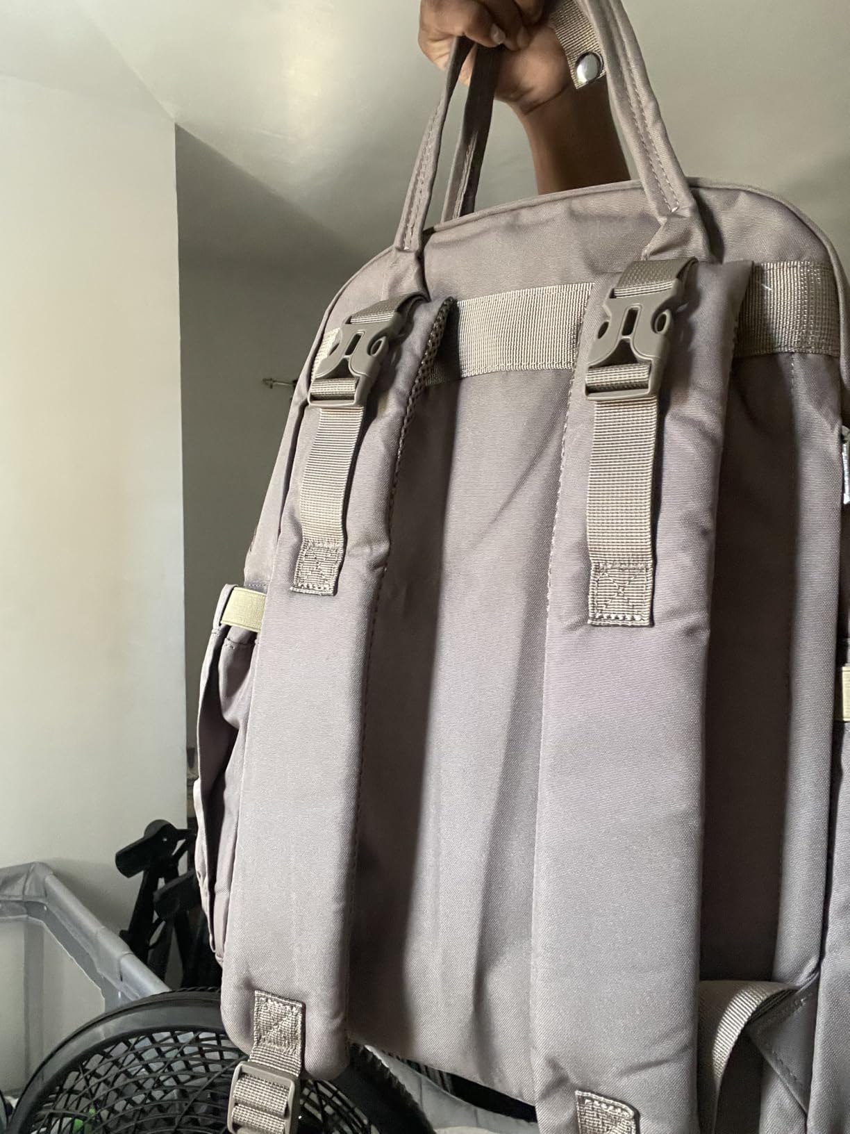 BabbleRoo Diaper Bag Backpack - Baby Essentials Travel Tote - Multi Function Water Resistant Diaper Bag, Travel Essentials Baby Bag with Changing Pad, Stroller Straps & Pacifier Case - Unisex, Dino customer photo 1
