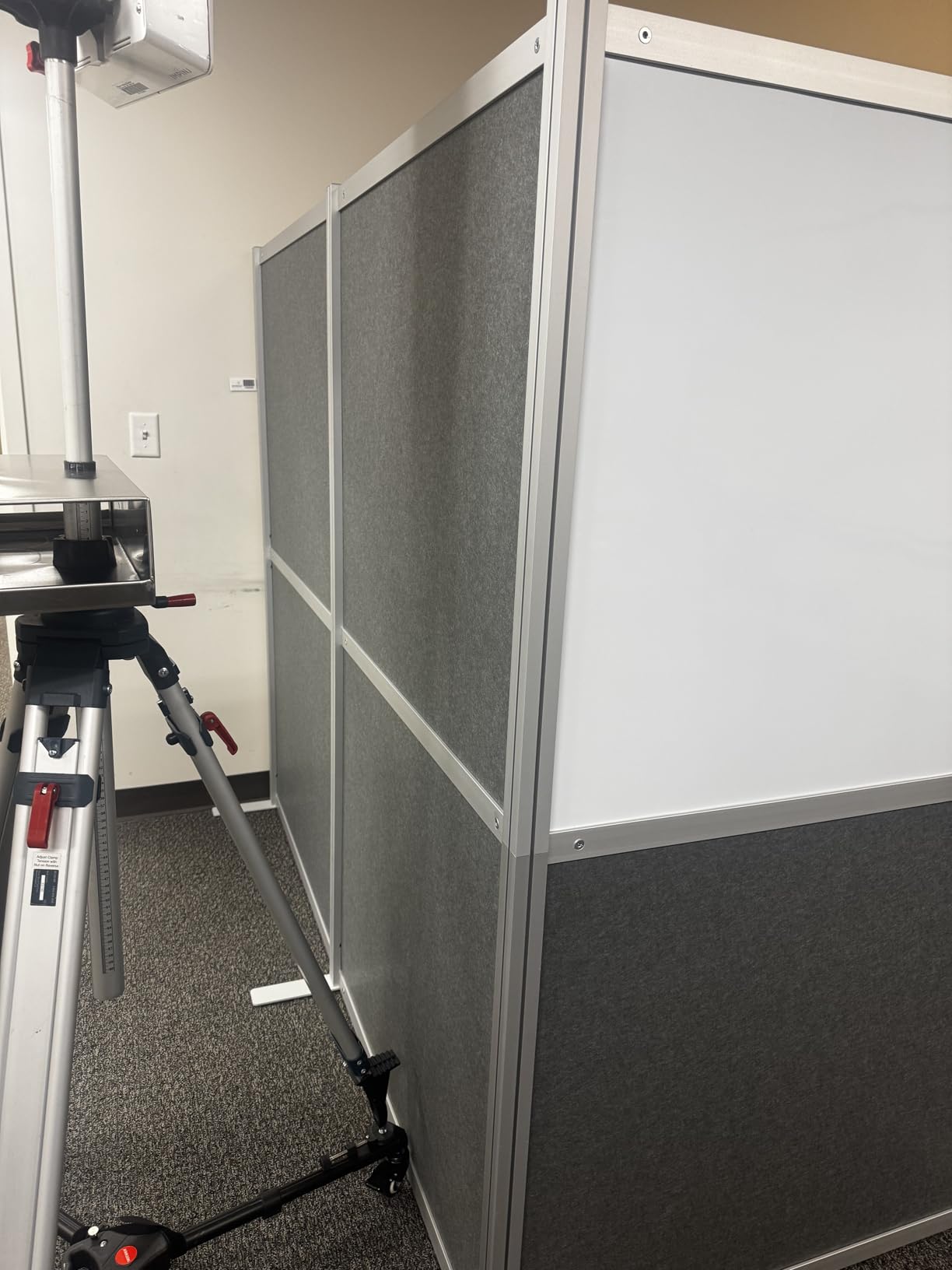 VIVO Dry Erase/Dark Gray Freestanding 76x66 inch Privacy Panel, PP-MWS63WB | Modular Wall System, 2 PET Panels, Modern Professional Office Cubicle Dividers, Whiteboard Privacy-Screen, Silver Frame customer photo 2