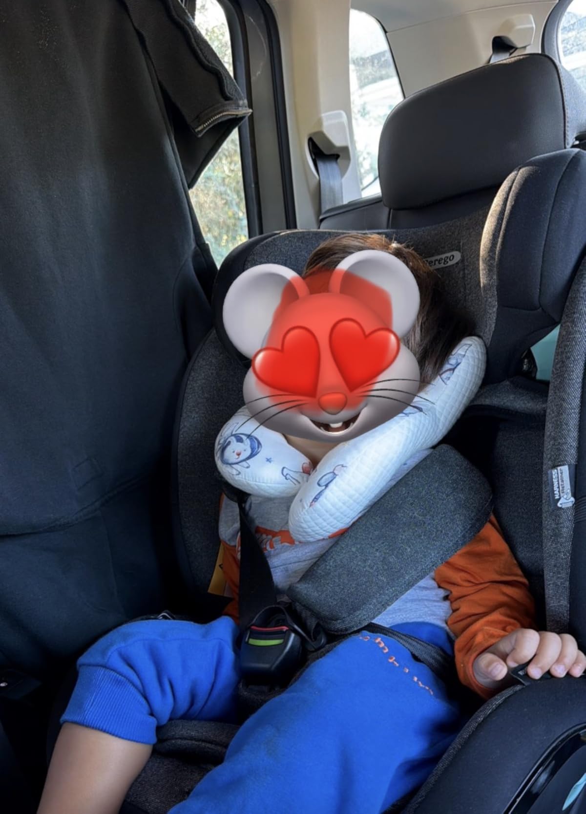 Baby Travel Pillow, Upgrade U-Shape Infant Pillow for Car Seat Pushchair and Stroller, Soft Comfortable Neck Support for Kids Newborn and Toddler - Lion White customer photo 1