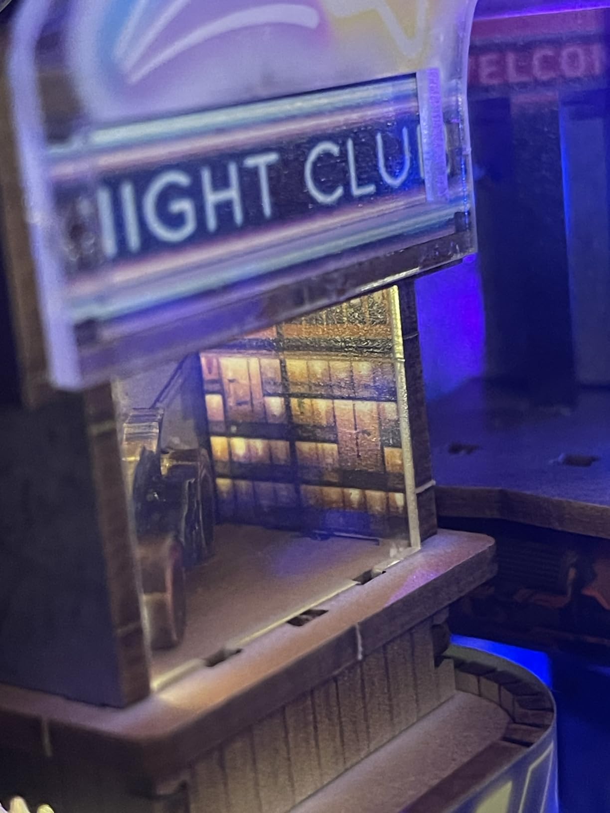 DIY Book Nook Cyberpunk Dollhouse Kit 3D Wooden Puzzle for Adults | Wooden Model Kit with LED Lights Miniature House Kit for Craft Lovers Sci-Fi Booknook Bookshelf Decor Gift for Family customer photo 2
