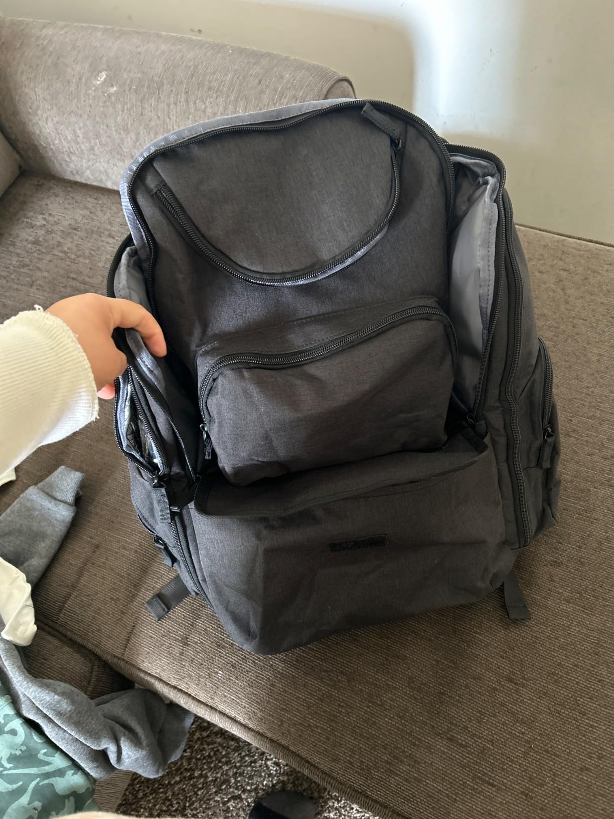 Mancro Diaper Bag Backpack,Baby Diaper Bag Backpack Men with Stroller Strap customer photo 2