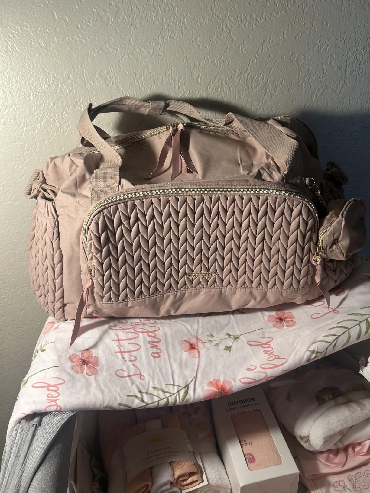 mommore Diaper Bag Tote Large Travel Baby Bag with Pacifier Case customer photo 1