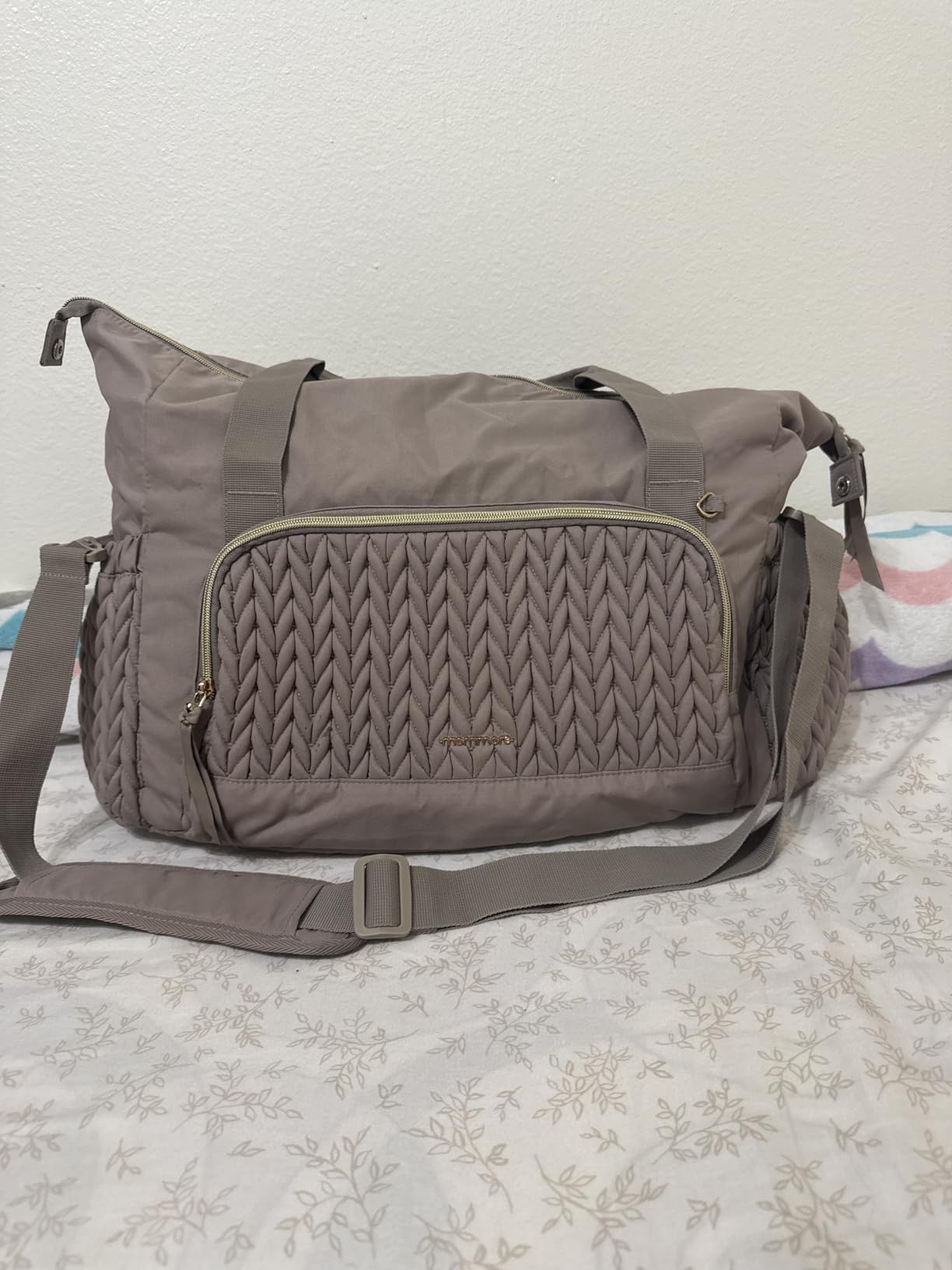 mommore Diaper Bag Tote Large Travel Baby Bag with Pacifier Case customer photo 2