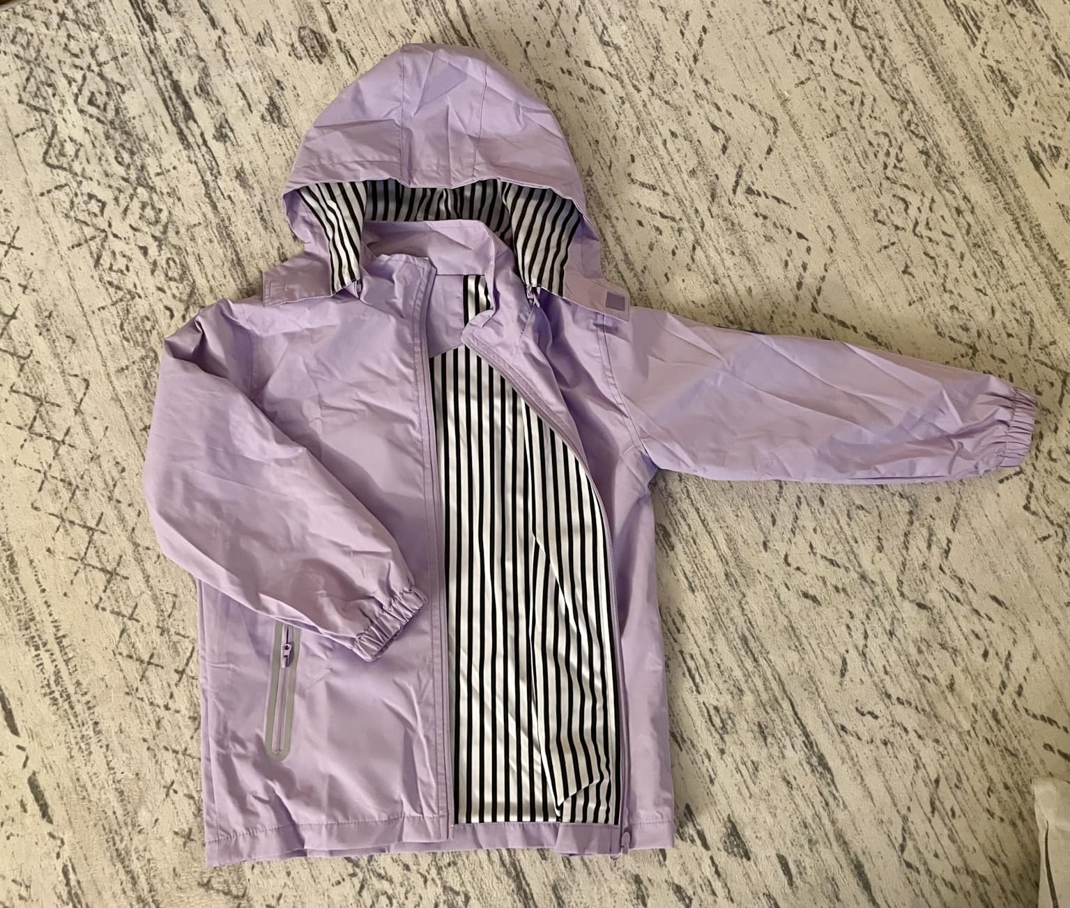 Boys Rain Jacket with Detachable Hood Lightweight Raincoats for Kids customer photo 1