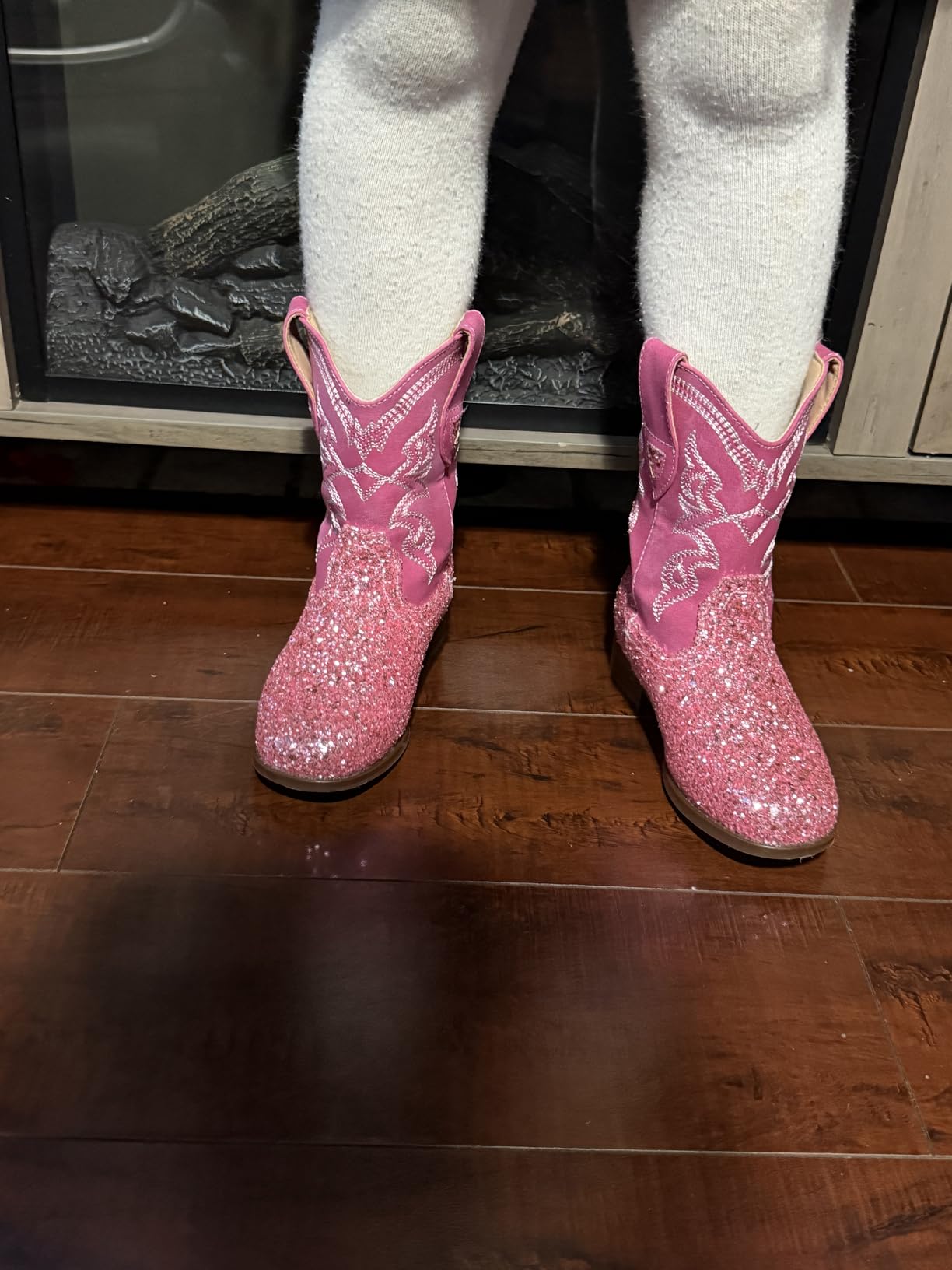 Choiran Cowboy Boots for Girls and Boys - Western Cowgirl Boots Unisex Mid Calf Riding Shoes for Toddler Little Kid/Big Kid customer photo 1