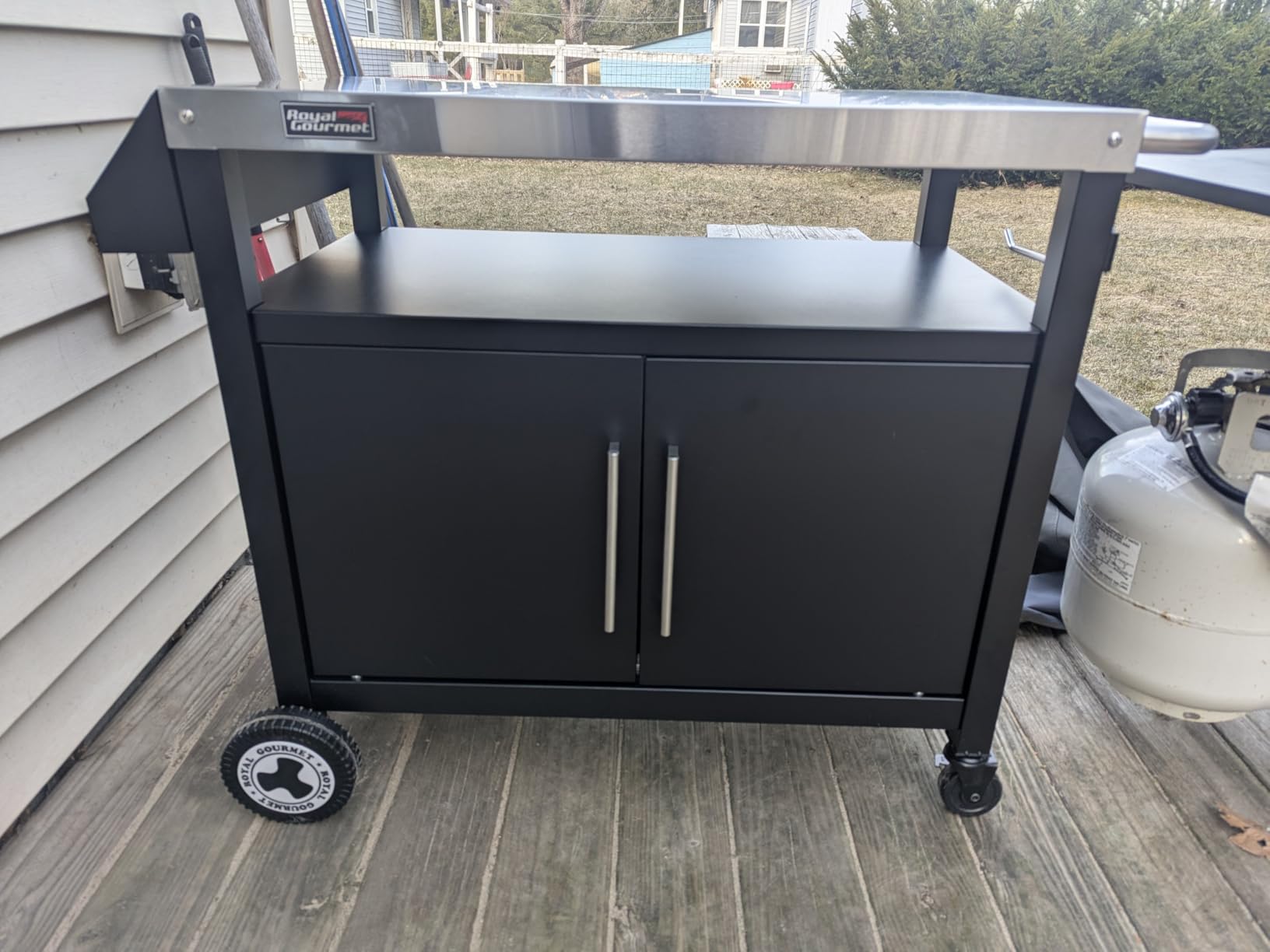 PC3403S Outdoor Grill Cart with Wheels Black customer photo 2