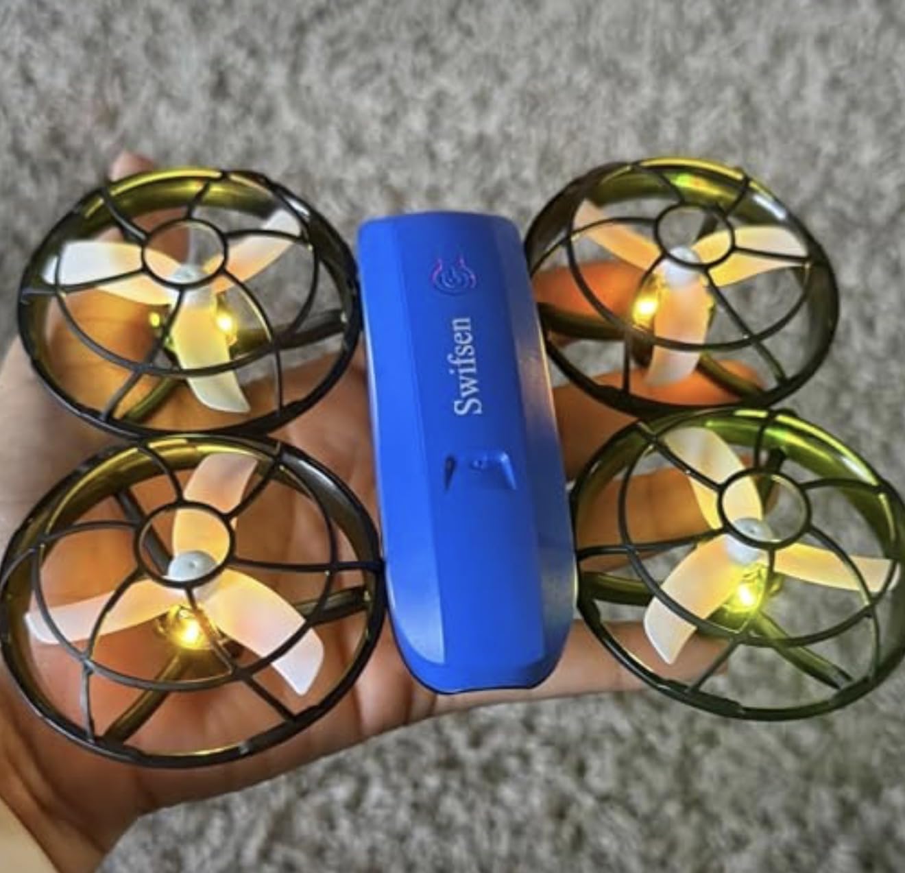 Swifsen Drones for Kids with Camera,Rc Drone Indoor Small Helicopter,Birthday Gifts for Boys and Girls Beginners Friendly,Mini Quadcopter Toy With 2 Batteries,Propeller Protect,Altitude Hold customer photo 1