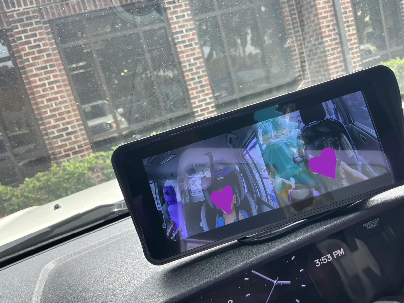 2-Kids Baby Car Camera for Seat: 6.9 Inch Ultrawide Display with 2 Cameras | USB Powered Easy Install with Cable Clips HD 1080P Backseat Camera for Rear Facing for Yakry customer photo 1
