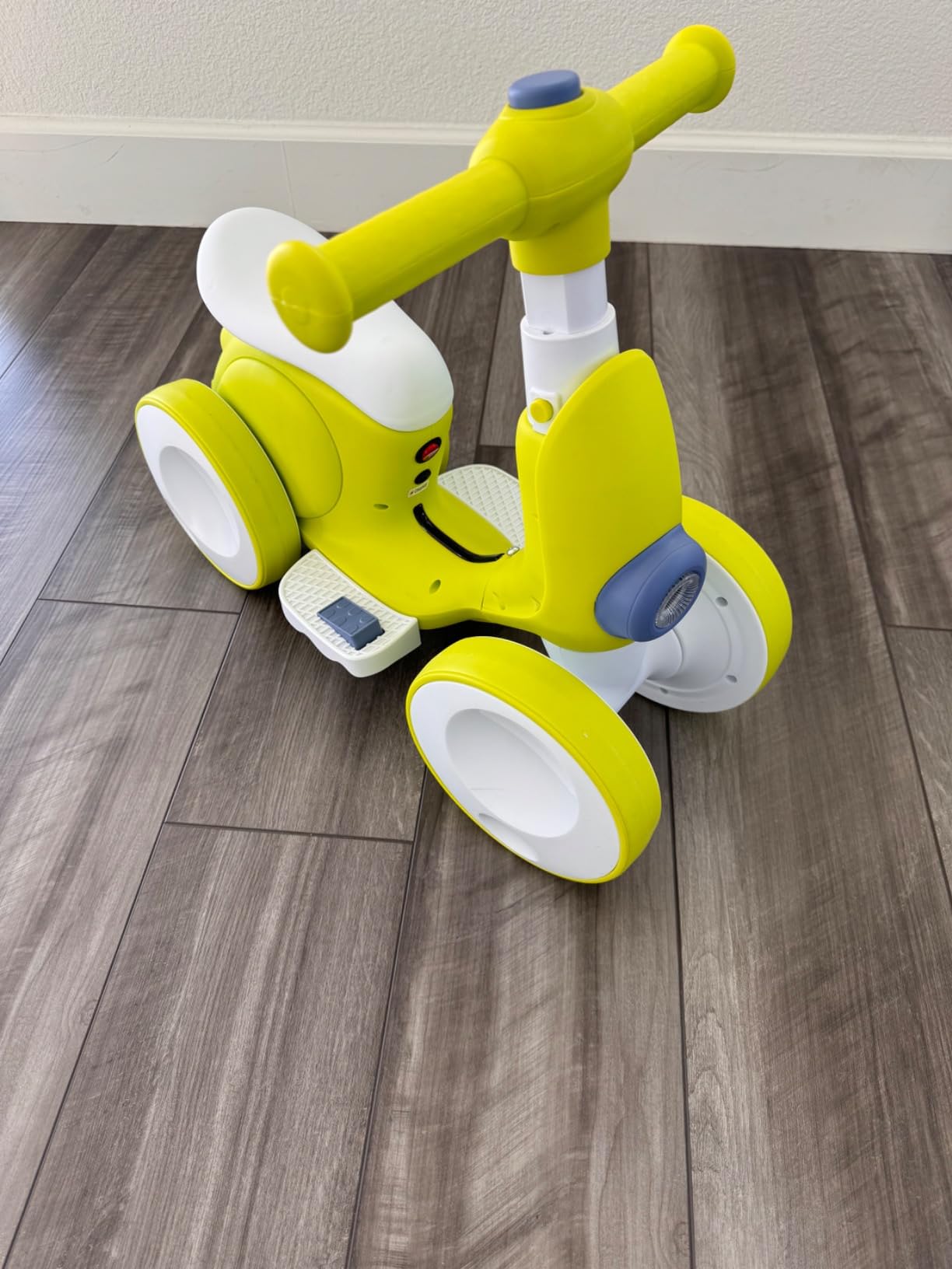 6V Electric Baby Balance Bike with Bubble Machine, Ride on Toys(Blue) | 4 in 1 Toddler Balance Bike w/Remote for 1 Year Old Boys Girls Kids,Powered Motor,Music,LED Light,First Birthday Gift customer photo 2