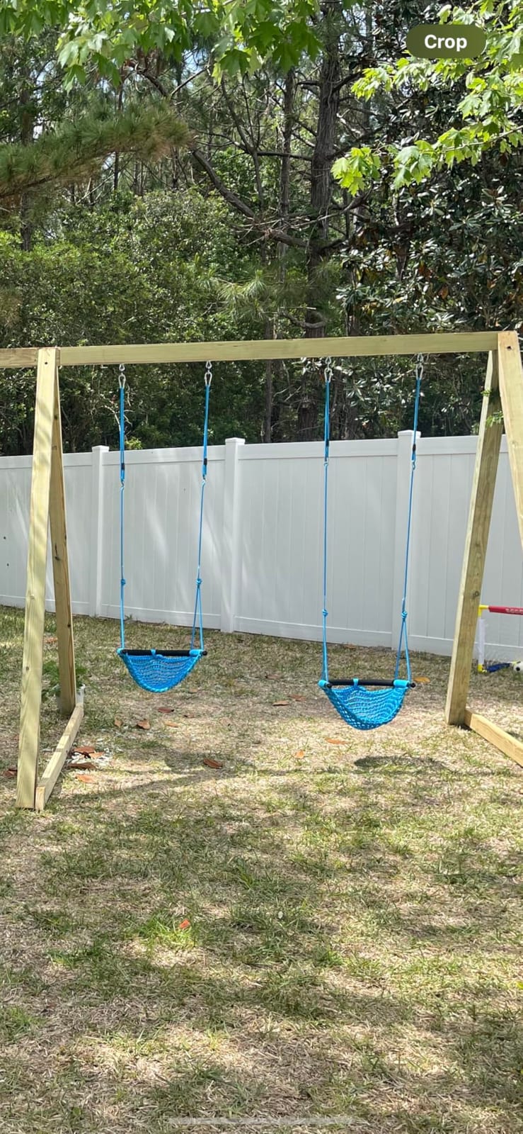 JKsmart Toddler Swing, Swing Seat for Kids Heavy Duty Rope Play Secure Children Swings Set, Perfect for Indoor,Outdoor,Playground,Home,Tree,with Snap Hooks & Straps,440 lbs Capacity, Light Brown customer photo 1