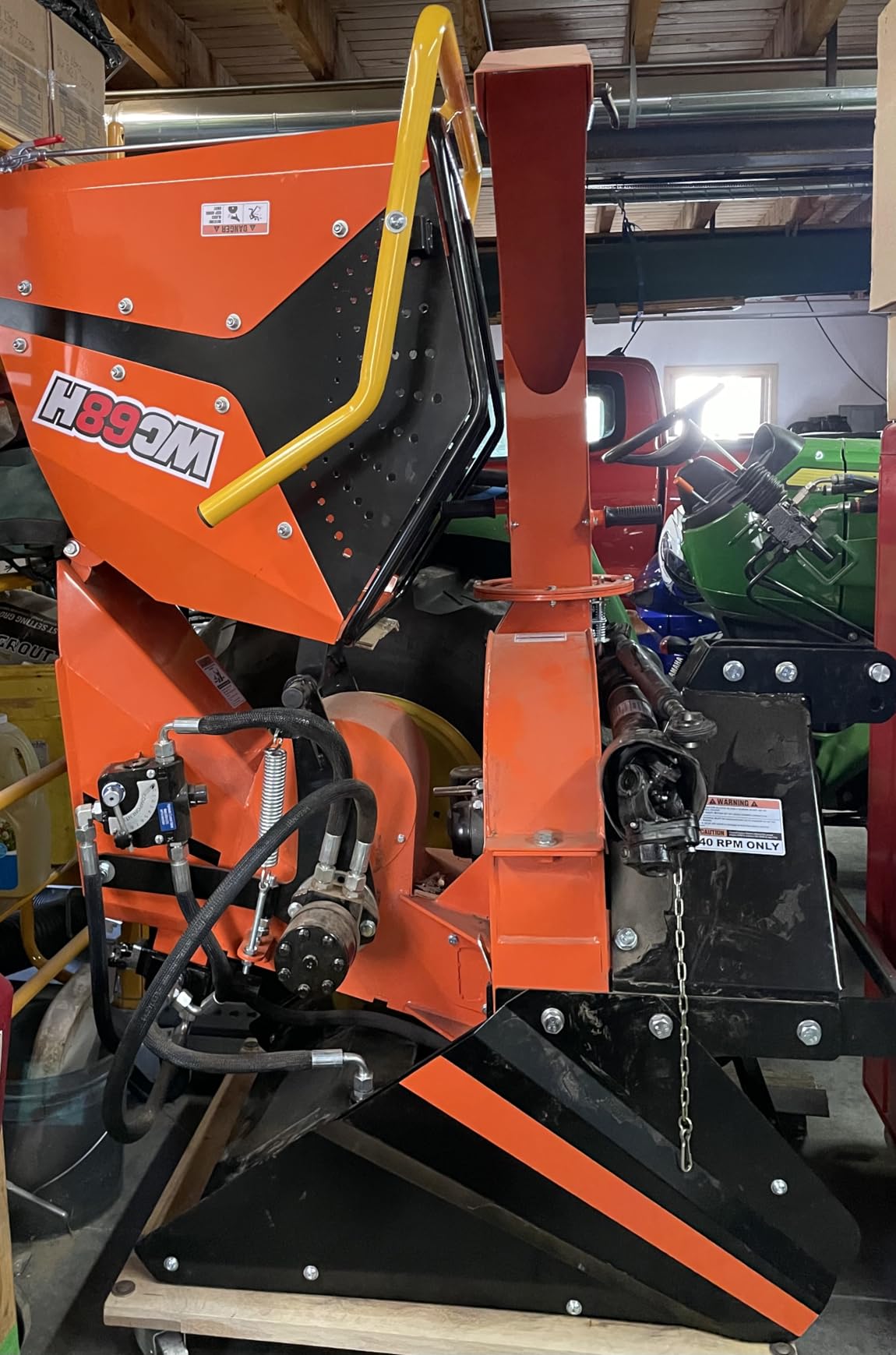MechMaxx 4'' Inch PTO Powered 3 Point Wood Chipper Shredder Mulcher Attachment for Tractors Up to 45HP, (PTO Shaft Included), Model BX42S customer photo 1