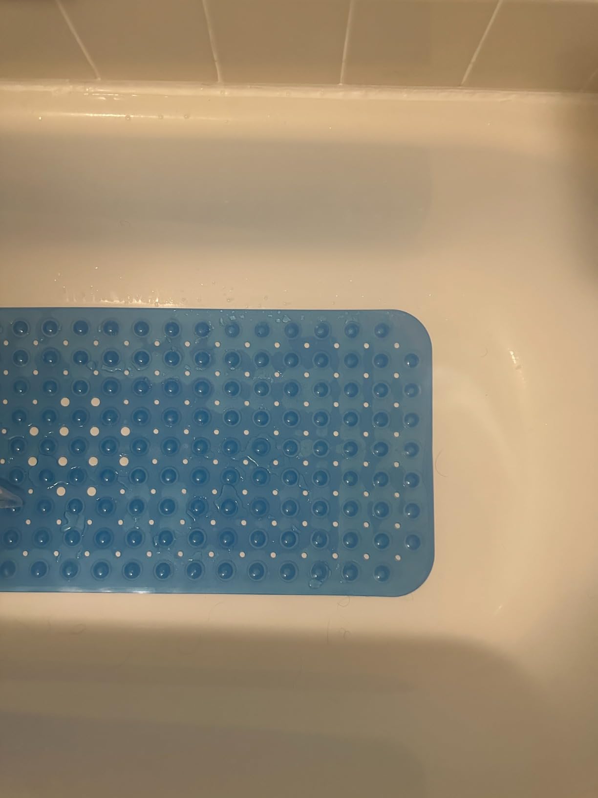 AmazerBath Baby Bath Mat Non Slip, Cartoon Kids Bath Mat for Tub 40 x 16 Inches Full Size, Non Slip Bathtub Mat with Suction Cups and Drain Holes, Shower Stall Mats - Elephant customer photo 2