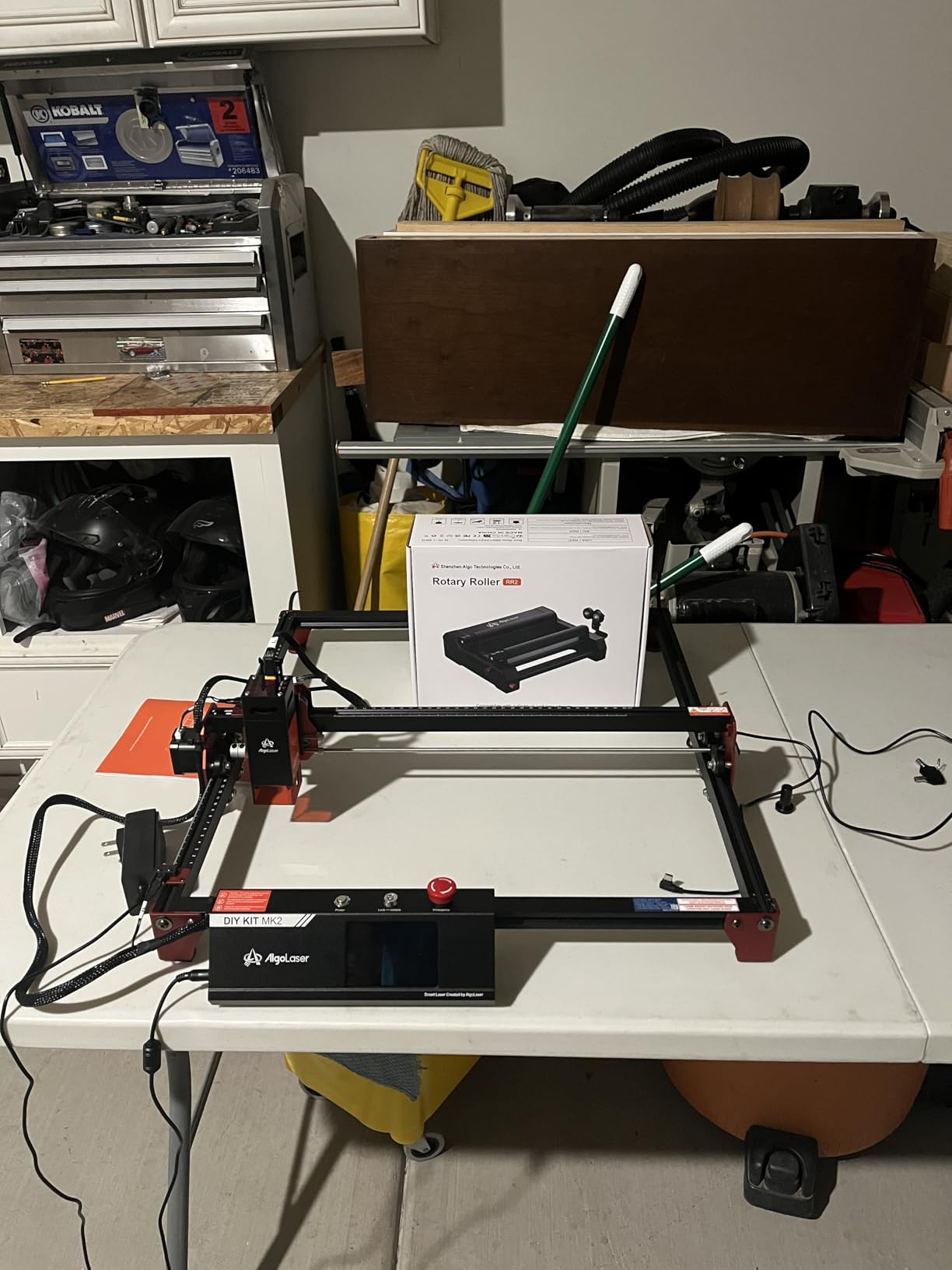Algolaser Laser Engraver Rotary Roller - Y-axis Rotary Roller for Laser Engraver - 360° Adjustable Rotary Roller for Cylindrical Objects Tumblers,Bottle with for Alpha/DIY KIT Laser Engraver customer photo 1