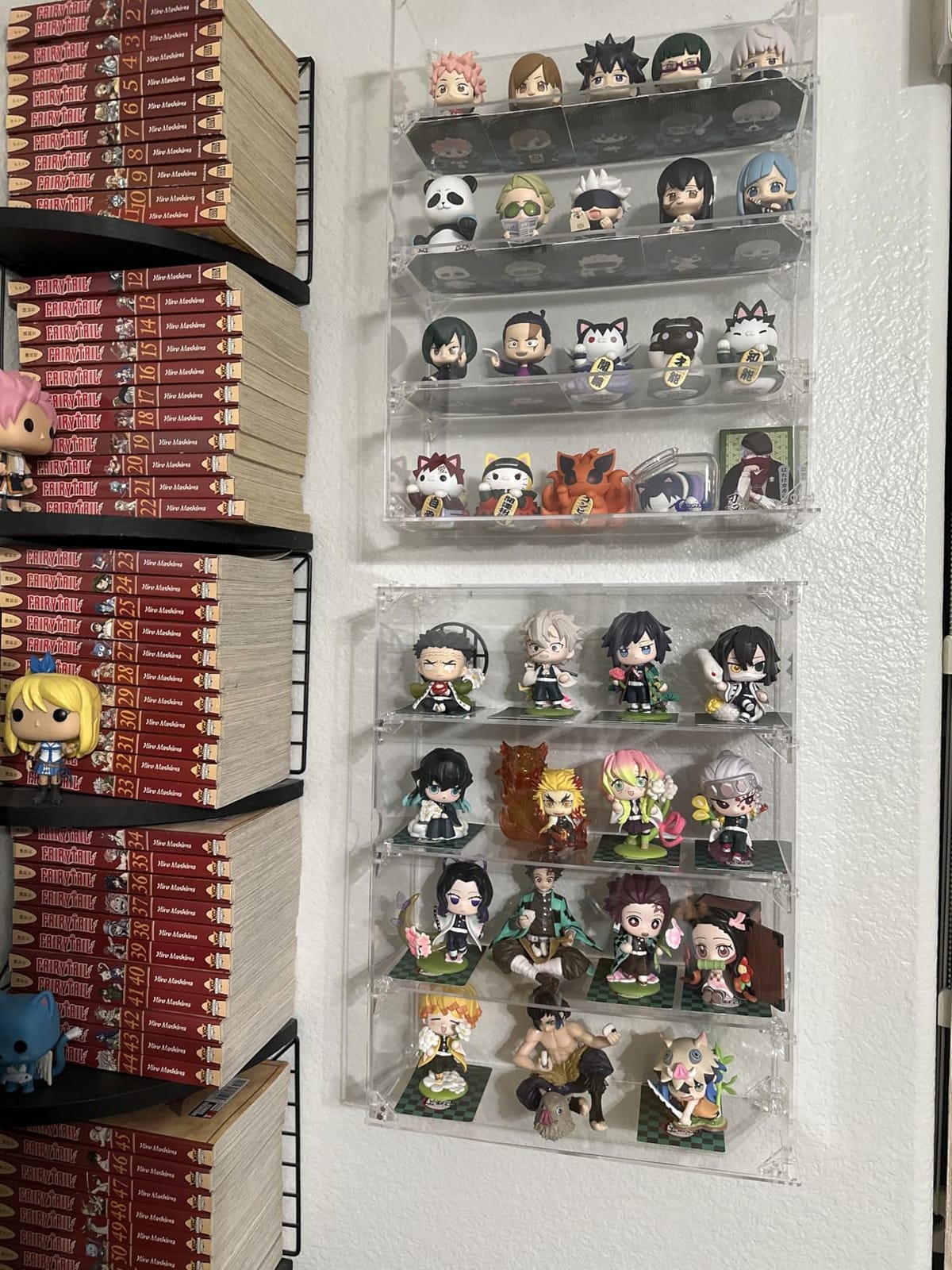 Acrylic Display Case, 3 Tier Clear Display Case for Funko Pop Figures, Wall Mounted or Desktop Dustproof Display Cabinet Box for Collectibles Figurines Lego Models Dolls Mini Toys (12x4x15.4 inch) customer photo 2