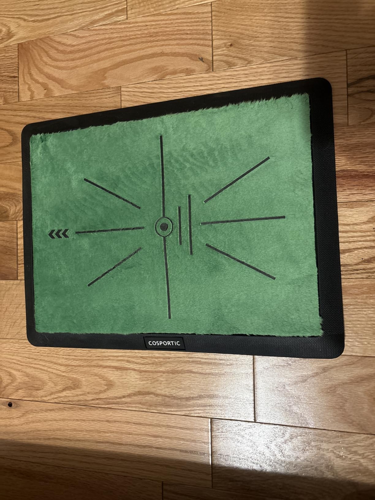 COSPOPTIC Golf Hitting Mat with Swing Path Feedback, Heavy-Duty Rubber Base Anti-Slip Golf Training Mat, Extra Replaceable Surface, Portable Practice Mat for Home Office Garage Yard Indoor Outdoor customer photo 2