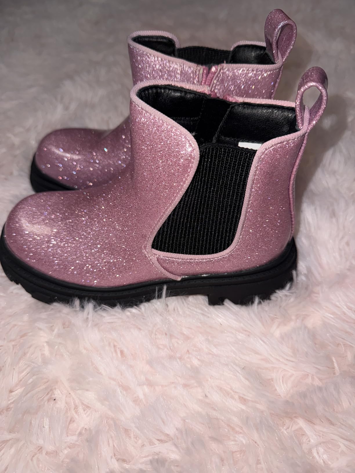 DREAM PAIRS Girls Combat Ankle Chelsea Boots | girls Chelsea boots Soft breathable upper with cushioned insole and water resistant outsole for dress up and daily play customer photo 2