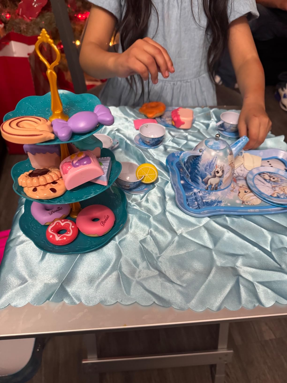 Hohosunlar Kids Tea Party Set for Little Girls Toddlers 3 4 5 6 7 8 customer photo 2