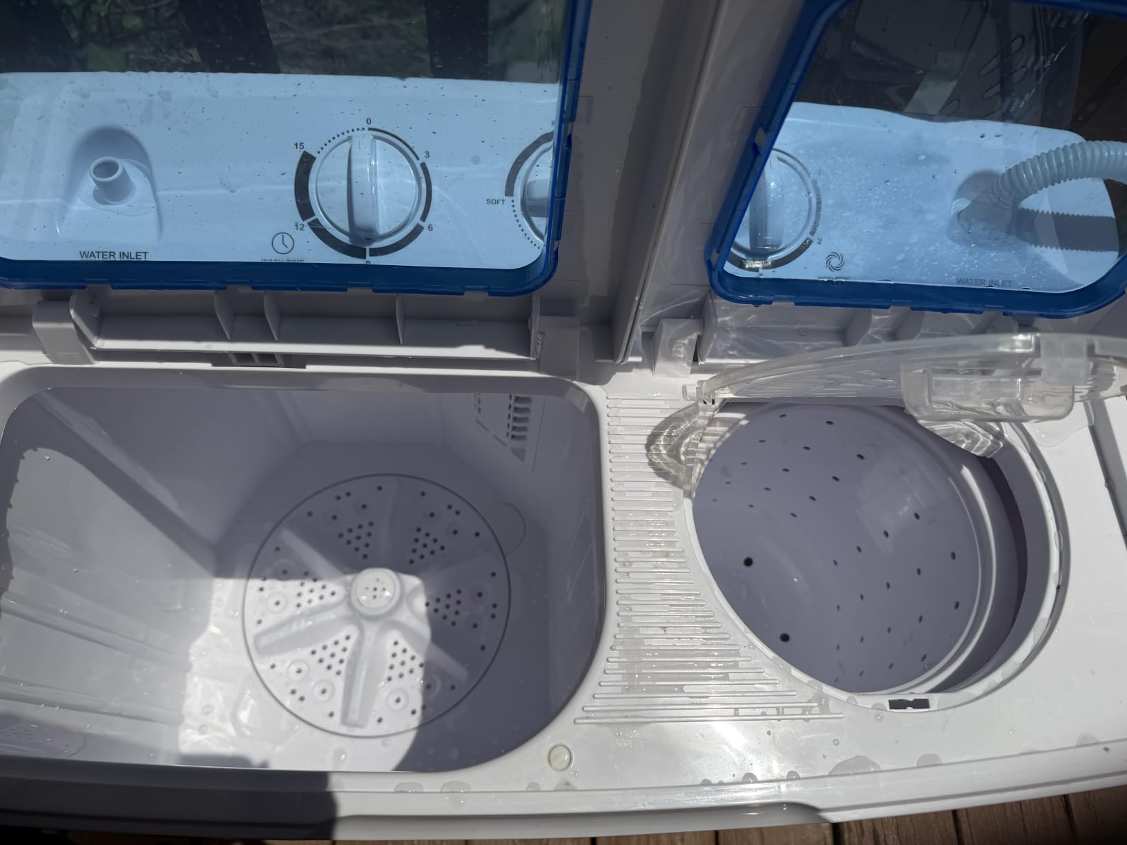 COSTWAY Portable Washing Machine, 12Lbs Washer and 8Lbs Spinner, Grey+White customer photo 2