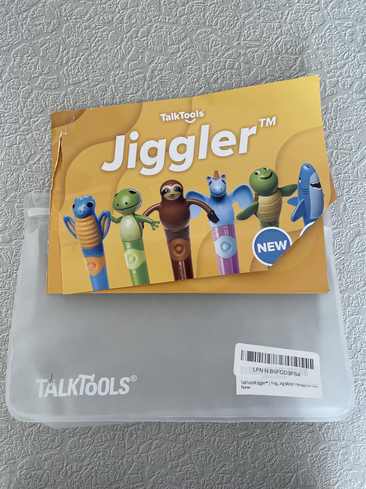 TalkTools Jiggler Oral Motor Tool for Kids - Oral Facial Massager, Sensory Awareness for Jaw & Lips, Calming Vibration for Lip Closure & Feeding | Shark & Turtle, Set of 2 customer photo 2