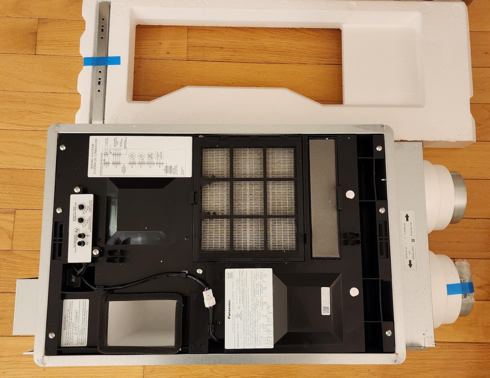 Panasonic WhisperComfort 60 Energy Recovery Ventilator (ERV), Wall/Ceiling Mount Exhaust Fan, FV-06VE1 customer photo 2