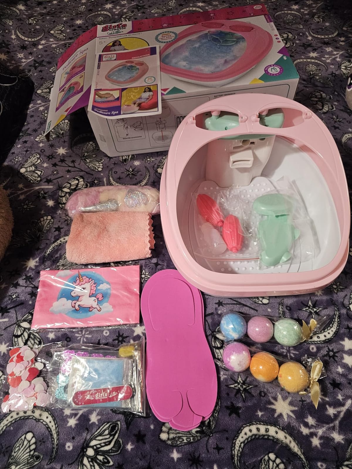 Kids Foot Spa Kit for Girls Ages 6-12, Nail Art Set, Birthday Gift customer photo 1