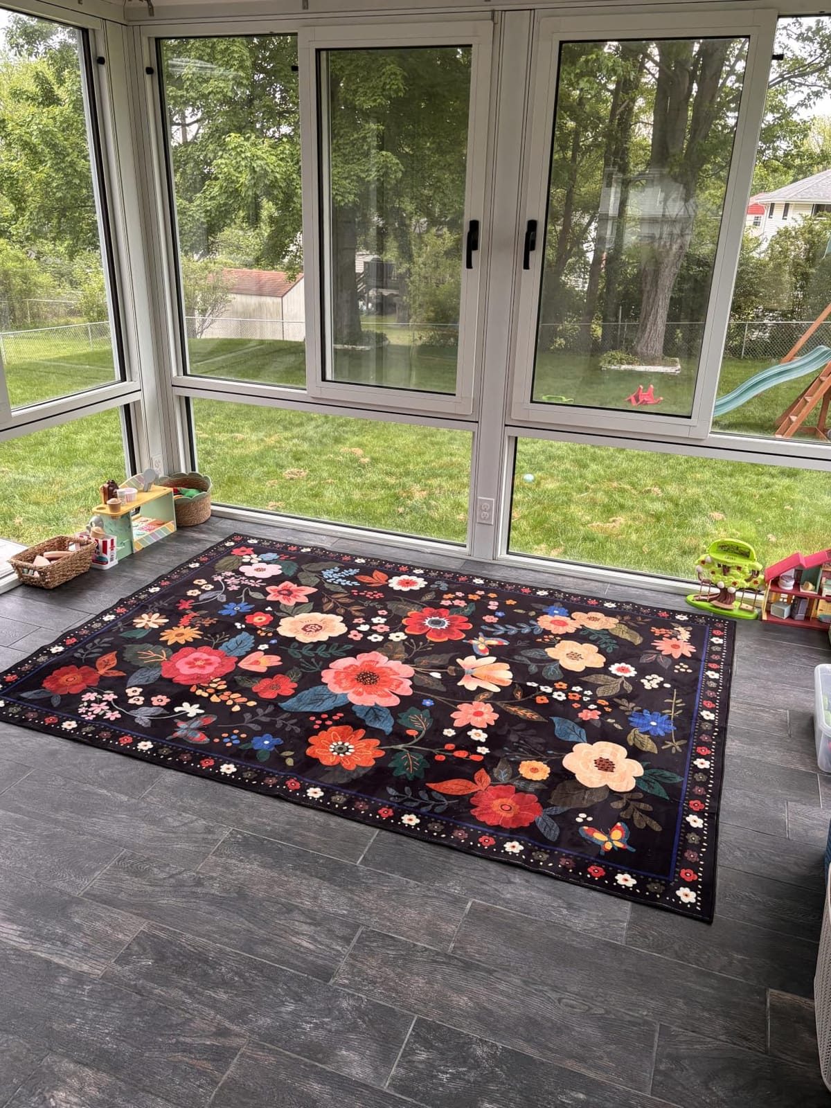 RELEANY Floral Washable 5x7 Area Rugs Pink customer photo 1