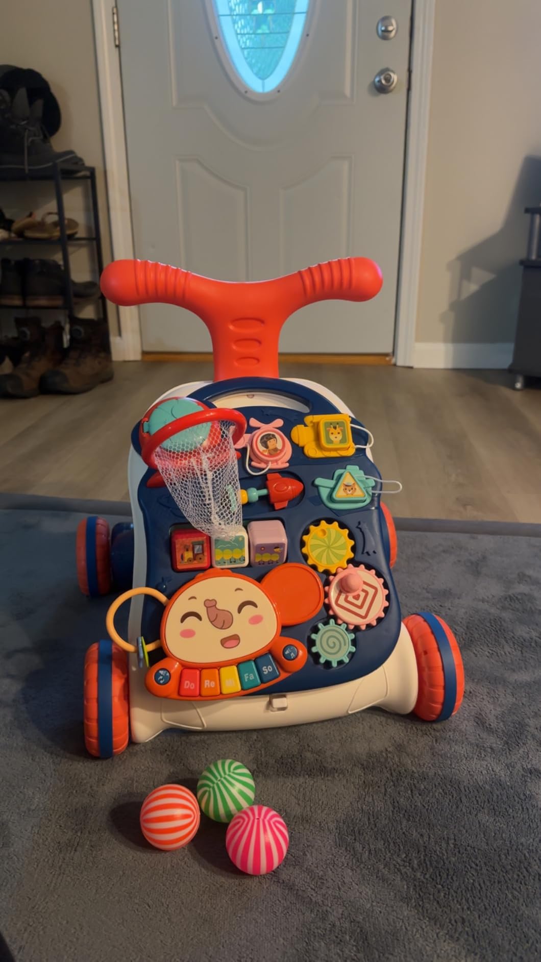 QDRAGON 3 in 1 Baby Walker and Activity Center for Boy 12-18 Months, Blue customer photo 1