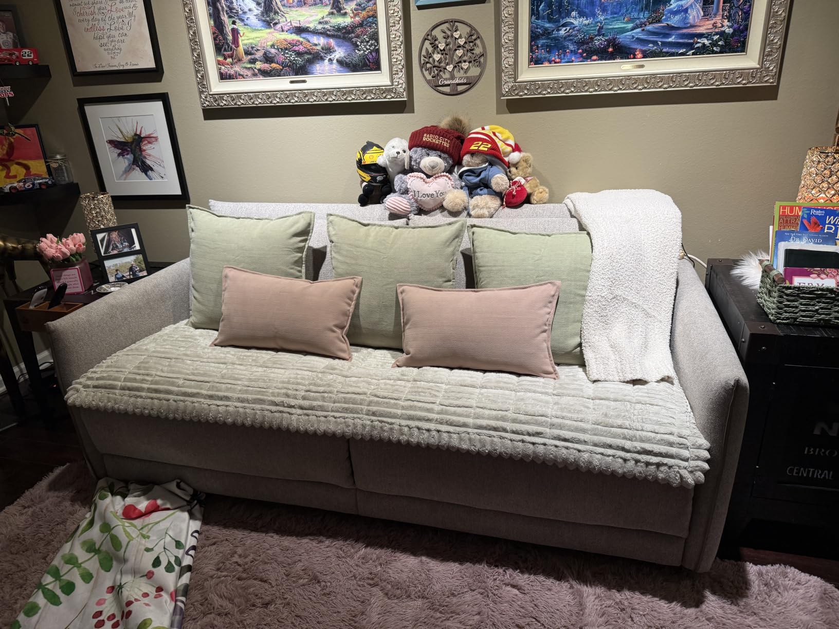 OLANLY Area Rugs for Living Room Bedroom, Machine Washable 4x5.9 ft Soft Fluffy Shaggy Bedside Rug, Indoor Floor Carpet for Kids Girls and Boys, Dorms, Nursery Rooms, Home Decor Aesthetic, Ivory customer photo 1