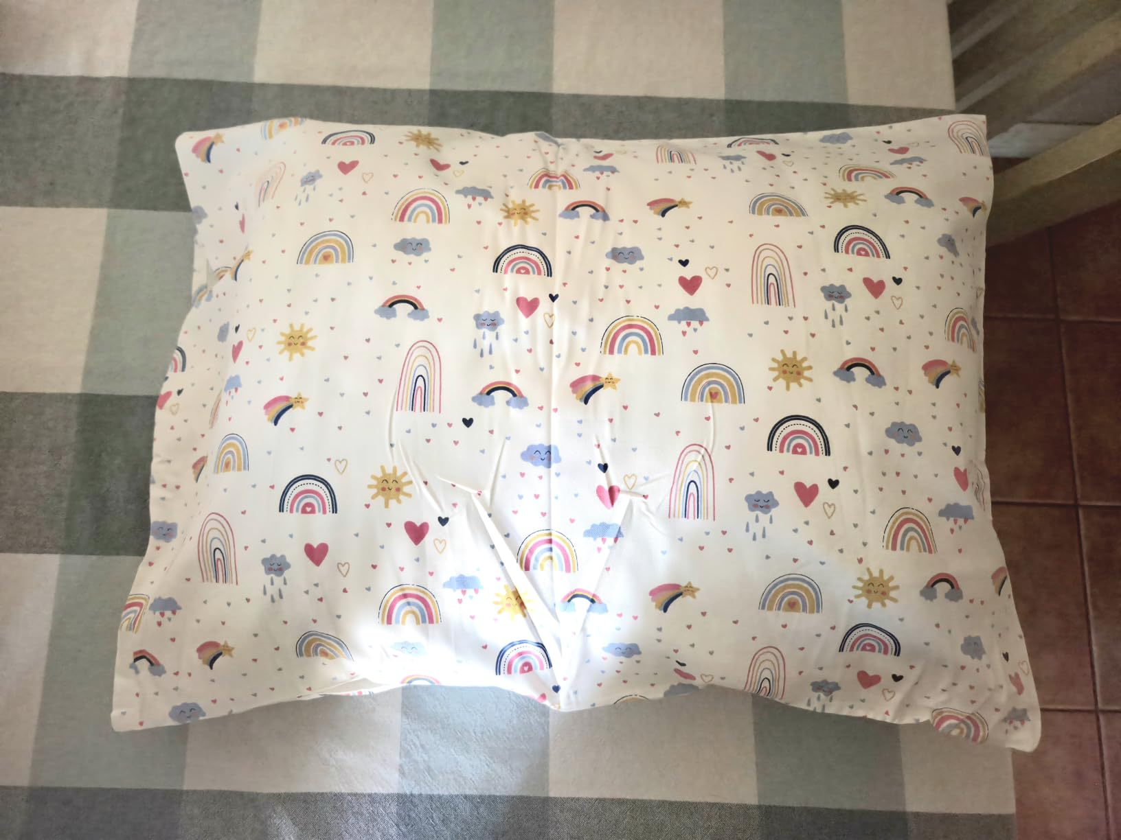 Babebay Toddler Pillow,13X18 Soft Toddler Pillows for Sleeping, Machine Washable Kids Pillow with Cotton Pillowcase, Perfect for Travel (White) customer photo 1