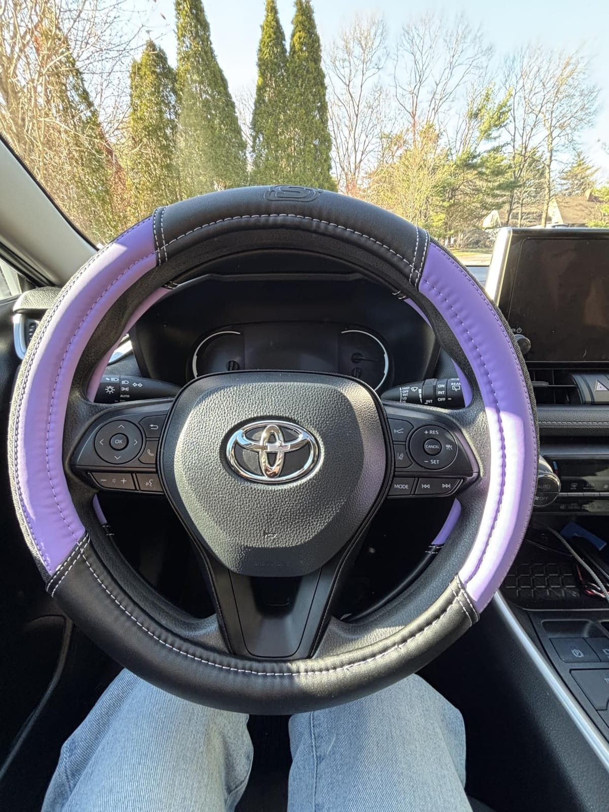 Skechers Air-Cooled Steering Wheel Cover,Leather Car Steering Wheel Cover Universal Fit 14