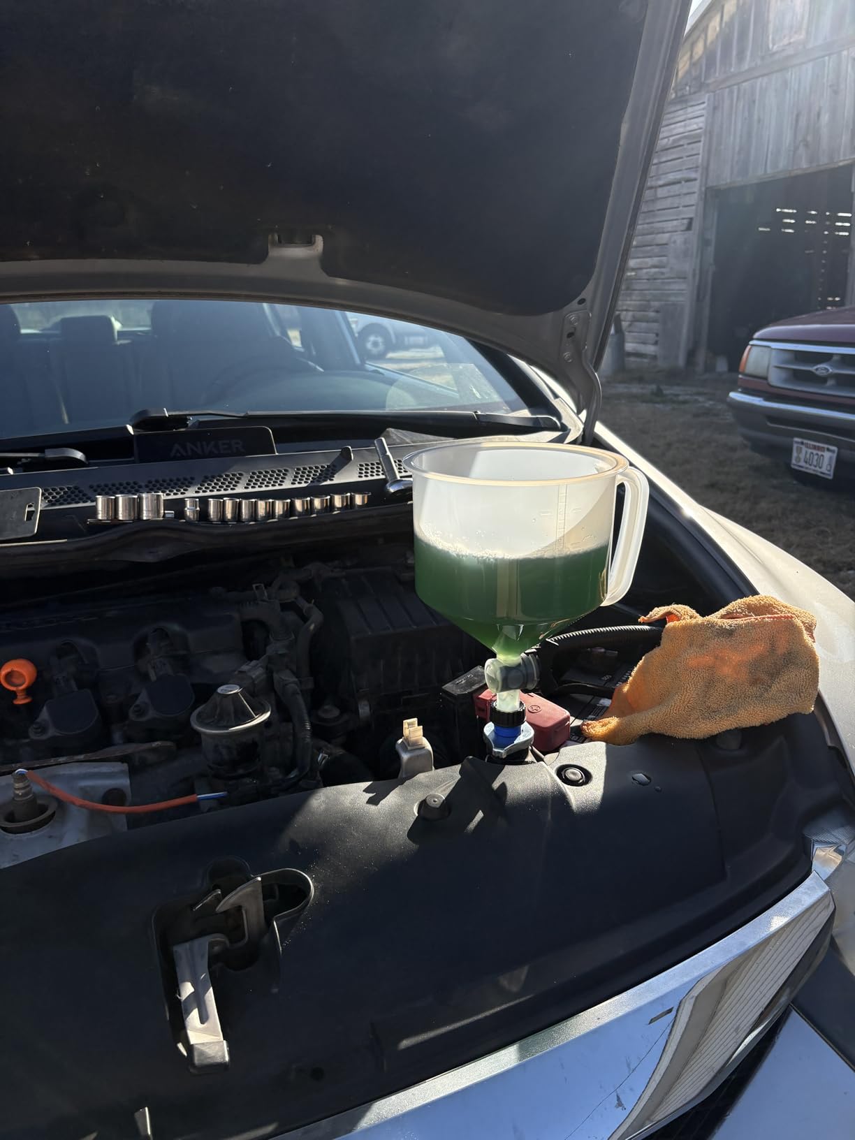 2026 Upgraded Coolant Bleeder Funnel Kit, Radiator Burping Funnel customer photo 2