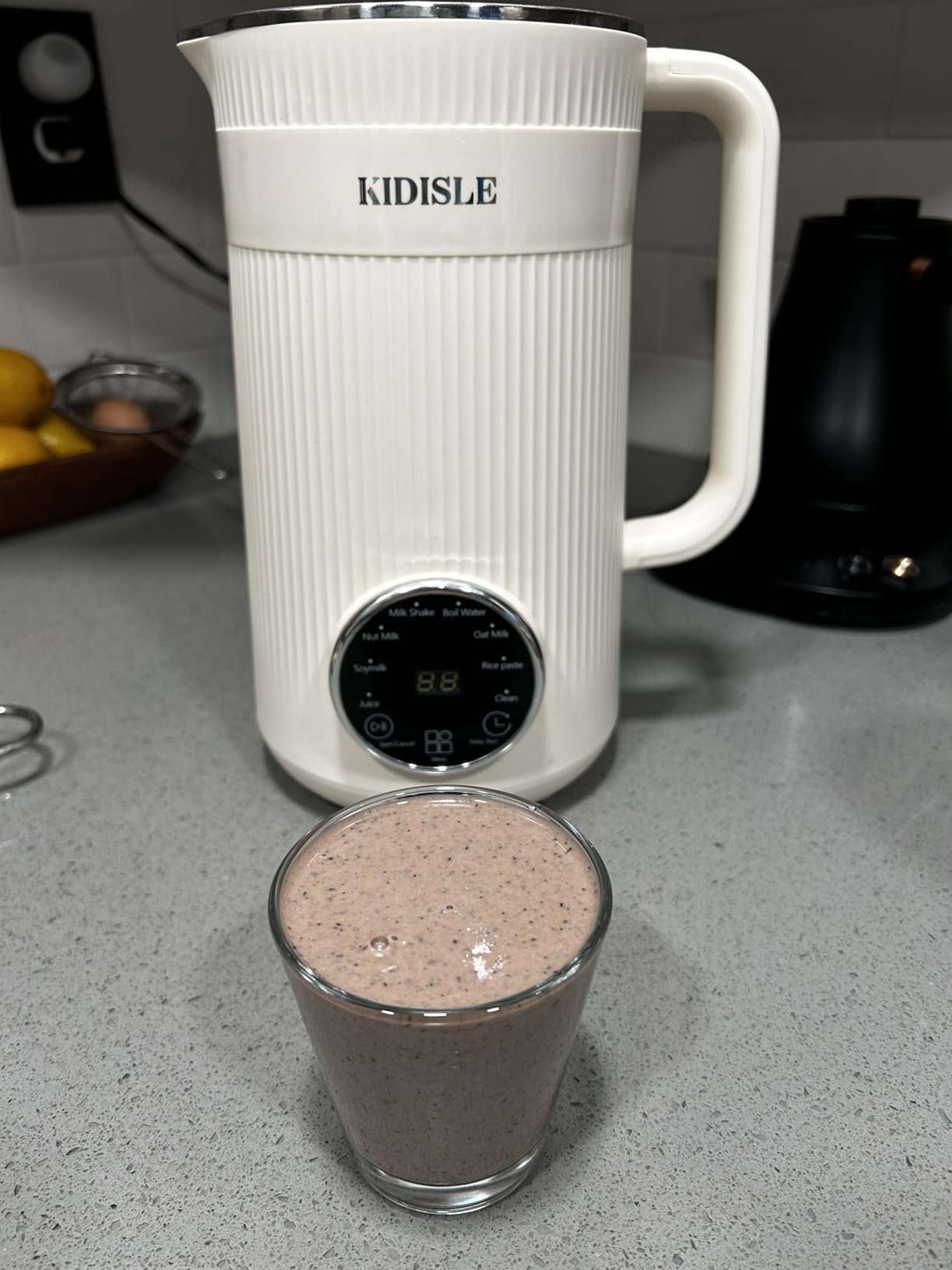 KIDISLE 8 in 1 Nut Milk Maker Machine, 32oz Self-Cleaning Automatic Blender | Almond, Soy, Oat, Coconut, Rice Paste & Juice, No Soaking, 12H Delay Start + Keep Warm, Boil Water, Fresh Homemade customer photo 1