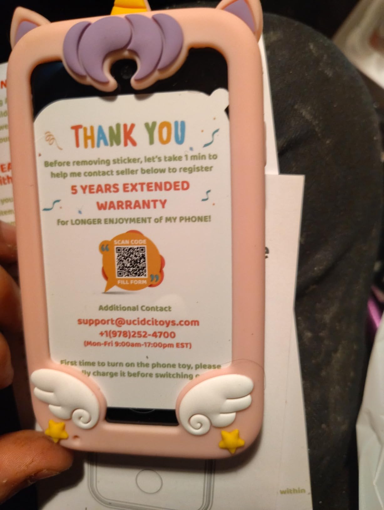 WEOLULI Kids Smart Phone Toy for Toddler Girls Boys Ages 3-10 | Built-In Dual Cameras, Music Fun Learning Games; Play Phone, Perfect Birthday & Christmas Gift For Little Girls Aged 3 To 10 customer photo 2