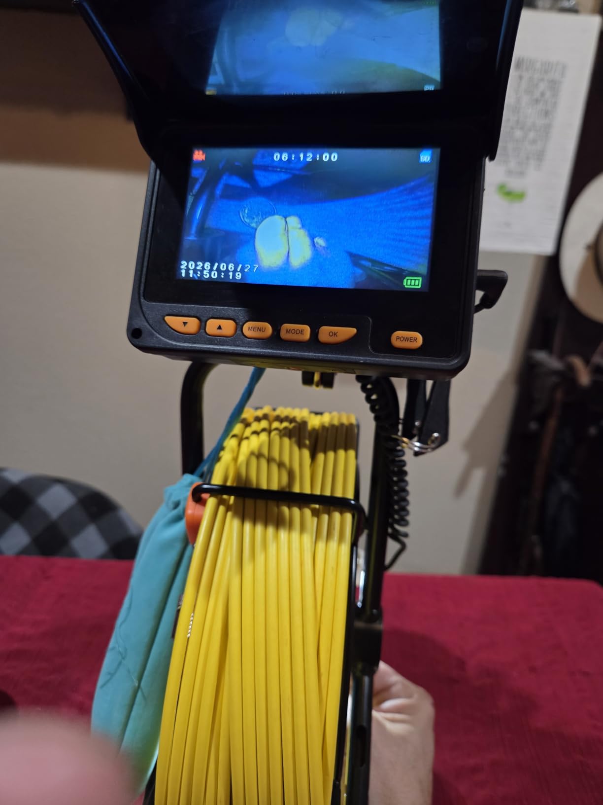 Drain Sewer Camera 100FT,1080P 32GB DVR,Waterproof IP68,JQKJCAM 23MM Plumbing Sewer Inspection Camera Snake w/12 Brighter Lights,4.3'' 360°Rotate Screen,Meter Mark,Portable for Pipe Sewer line Scope customer photo 1