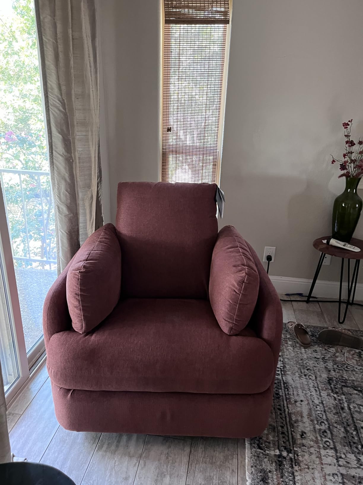Signature Design by Ashley Modmax Contemporary Swivel Glider Nursery Recliner, Stain-Resistant Next-Gen Nuvella Performance Fabric Rocking Chair for Living Room, Beige, 42