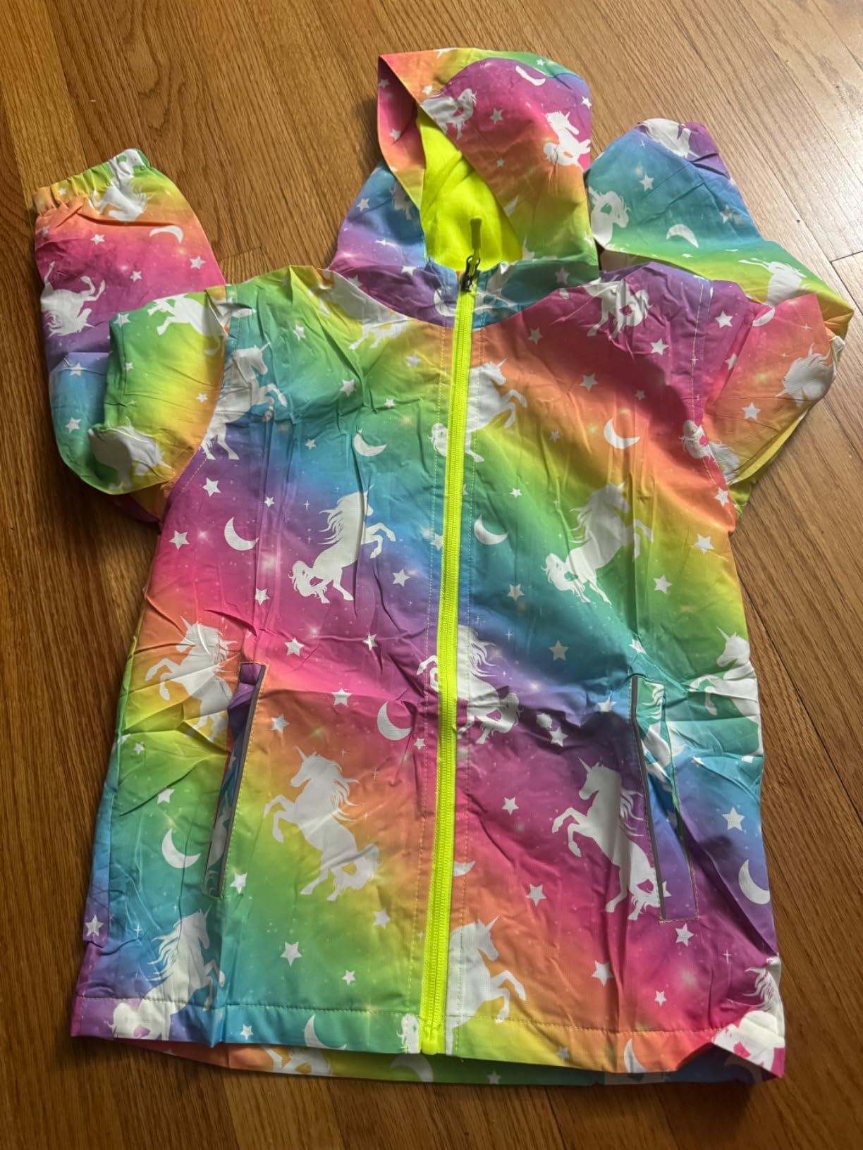 OlyPegic Girls Rain Jacket Waterproof Hooded Fleece Lined Lightweight Windbreaker Kids Windproof Jackets Raincoats Kids customer photo 2