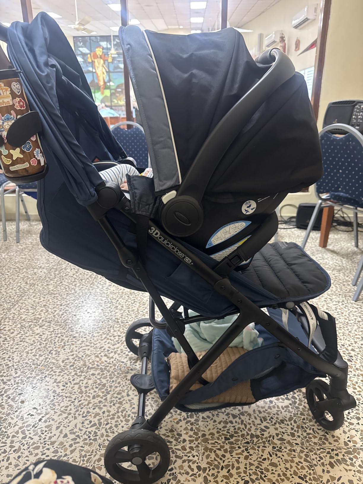Ingenuity 3Dquickclose CS+ Compact Fold Stroller – Lightweight Stroller with Oversized Canopy, Extra-Large Storage and Compact Fold, Forest customer photo 2