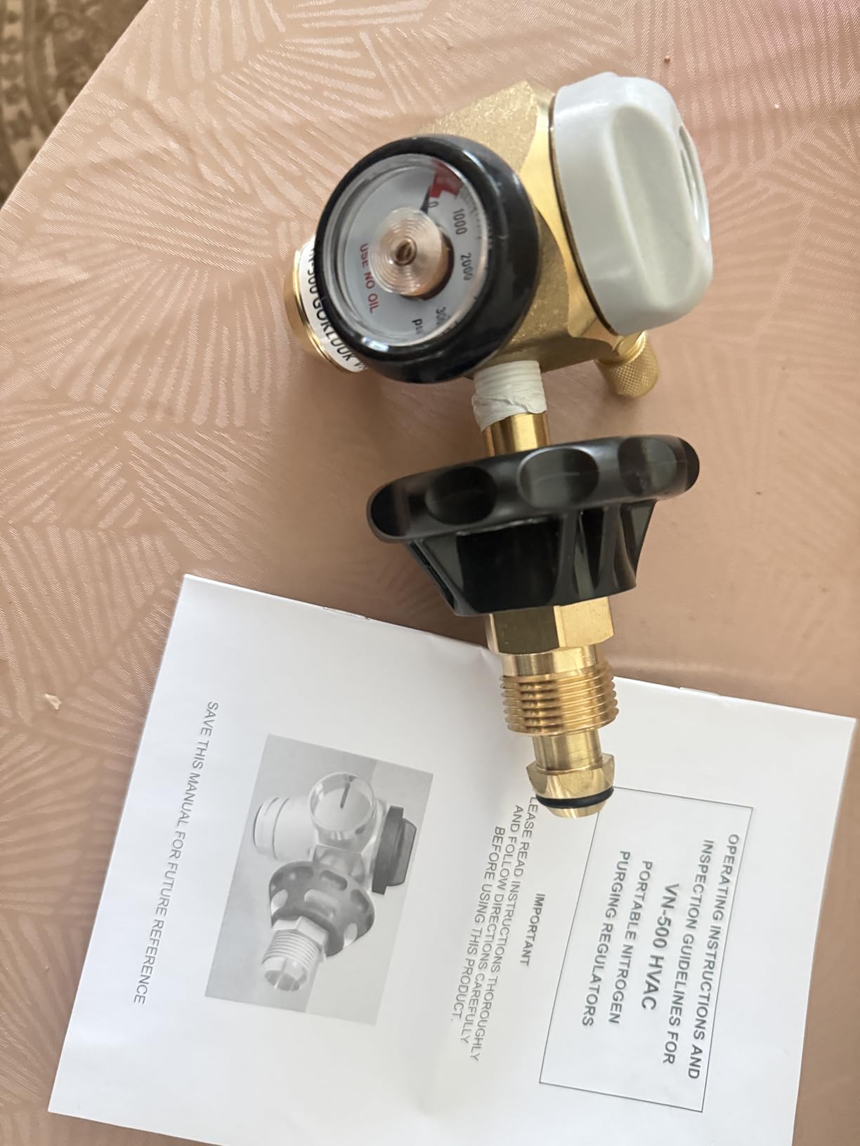 VN-500 Nitrogen Purge Control Valve | Regulator And Flow Meter Hybrid Design Nitrogen Purging Regulator w/500psi for leak testing customer photo 2