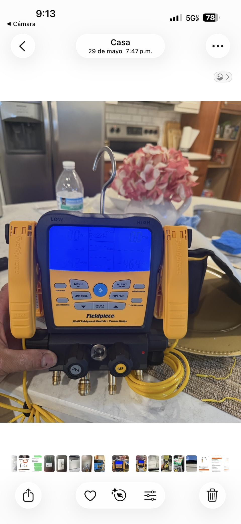 Fieldpiece SM482V Wireless 4-Port SMAN Refrigerant Manifold with Vacuum Gauge - Air Conditioning/Refrigerant Digital Gauges for HVAC & Refrigeration customer photo 2